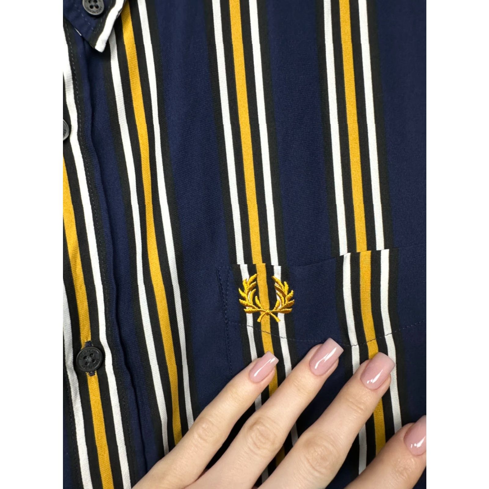 Fred Perry Fred Perry Mens Short Sleeve Striped Shirt XXL Size US XXL / EU 58 / 5 - 3 Thumbnail