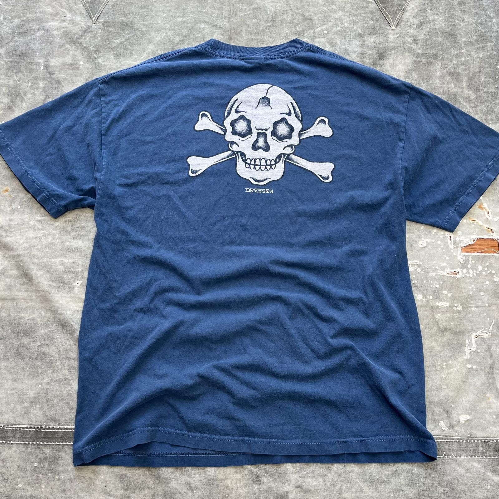 Santa Cruz Skateboards × Vintage Vintage Y2K Santa Cruz Dressen Skull Skate Shirt Size US XL / EU 56 / 4 - 1 Thumbnail