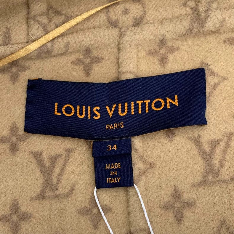 Louis Vuitton Louis Vuitton 22 brown logo full print wool hooded belt co Size XXS / US 00 / IT 34 - 5 Thumbnail