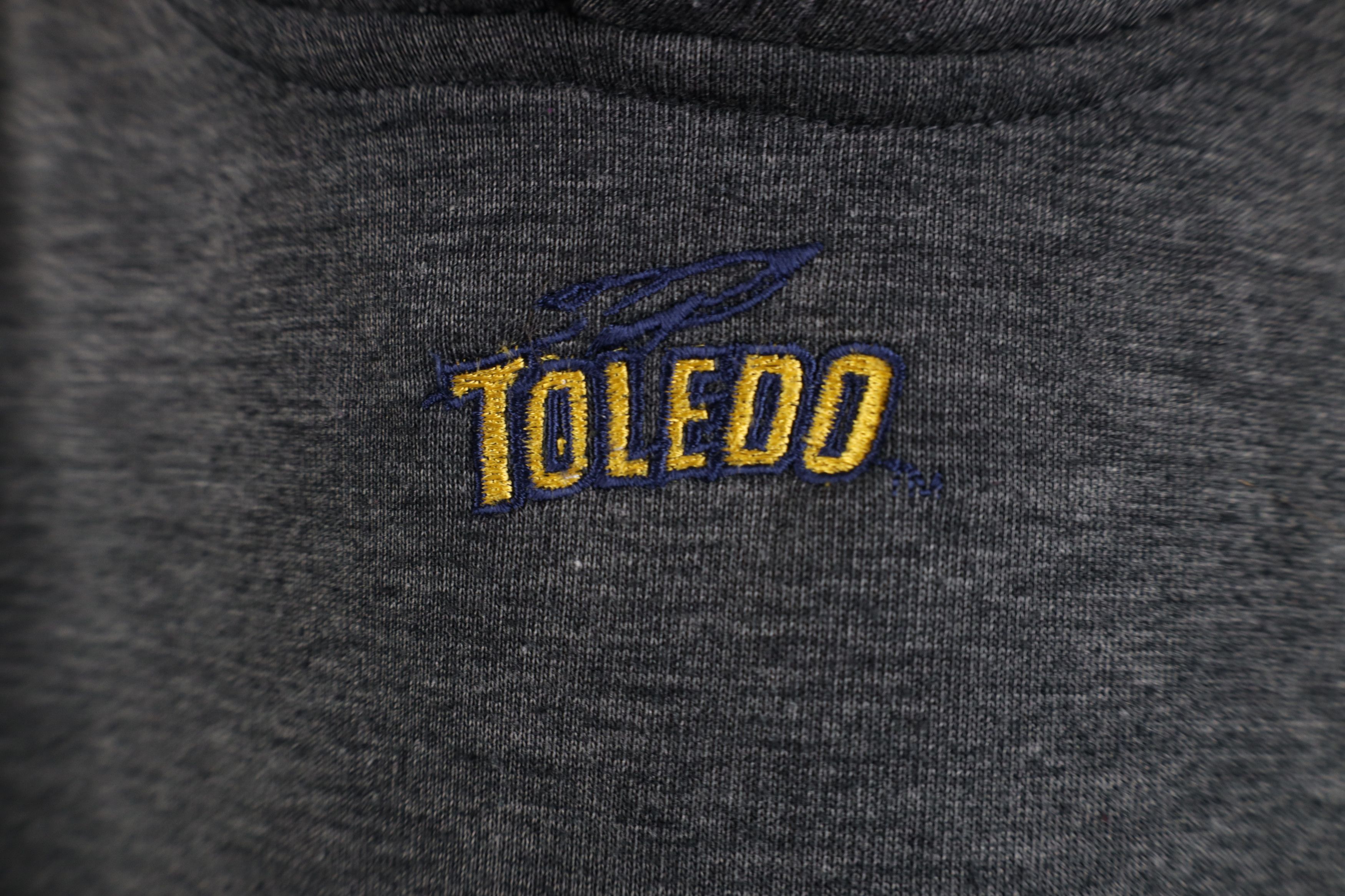 Vintage Vintage 90s Center Logo University of Toledo Hoodie Gray Size US M / EU 48-50 / 2 - 4 Thumbnail
