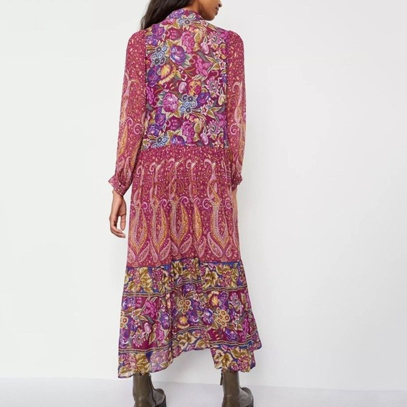 Anthropologie Anthropologie Nicole Floral Asymmetric Floral Shirtdress Mp Size M / US 6-8 / IT 42-44 - 3 Thumbnail