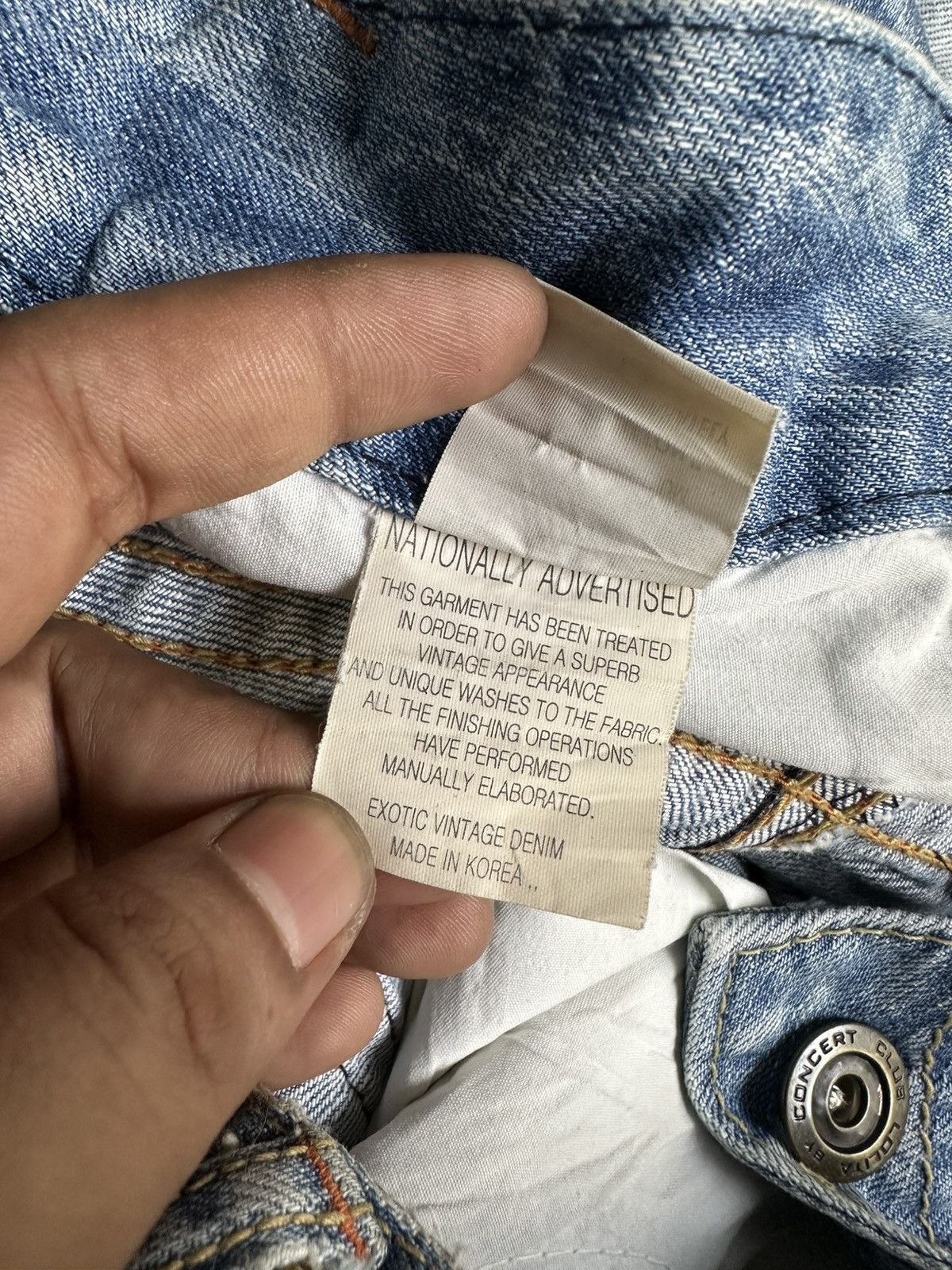 Japanese Brand FLARE Lolita Claw Marks Distressed Denim Size US 29 - 24 Thumbnail