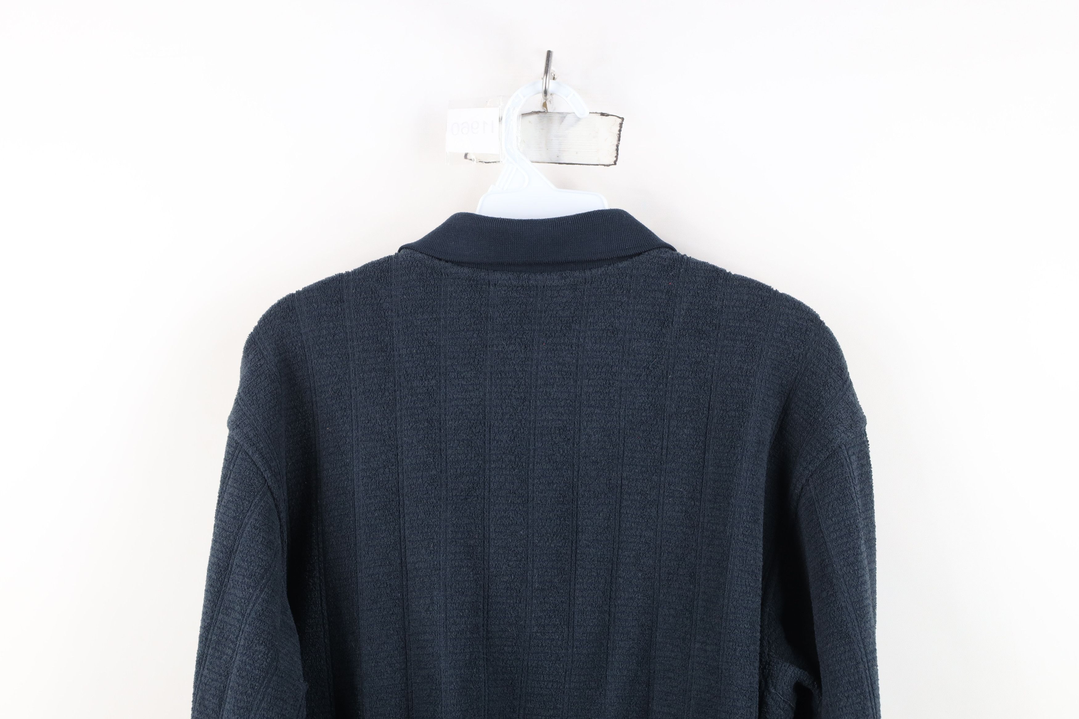 Vintage Vintage 90s Y2K Streetwear Fleece Collared Sweatshirt Blue Size US M / EU 48-50 / 2 - 9 Thumbnail