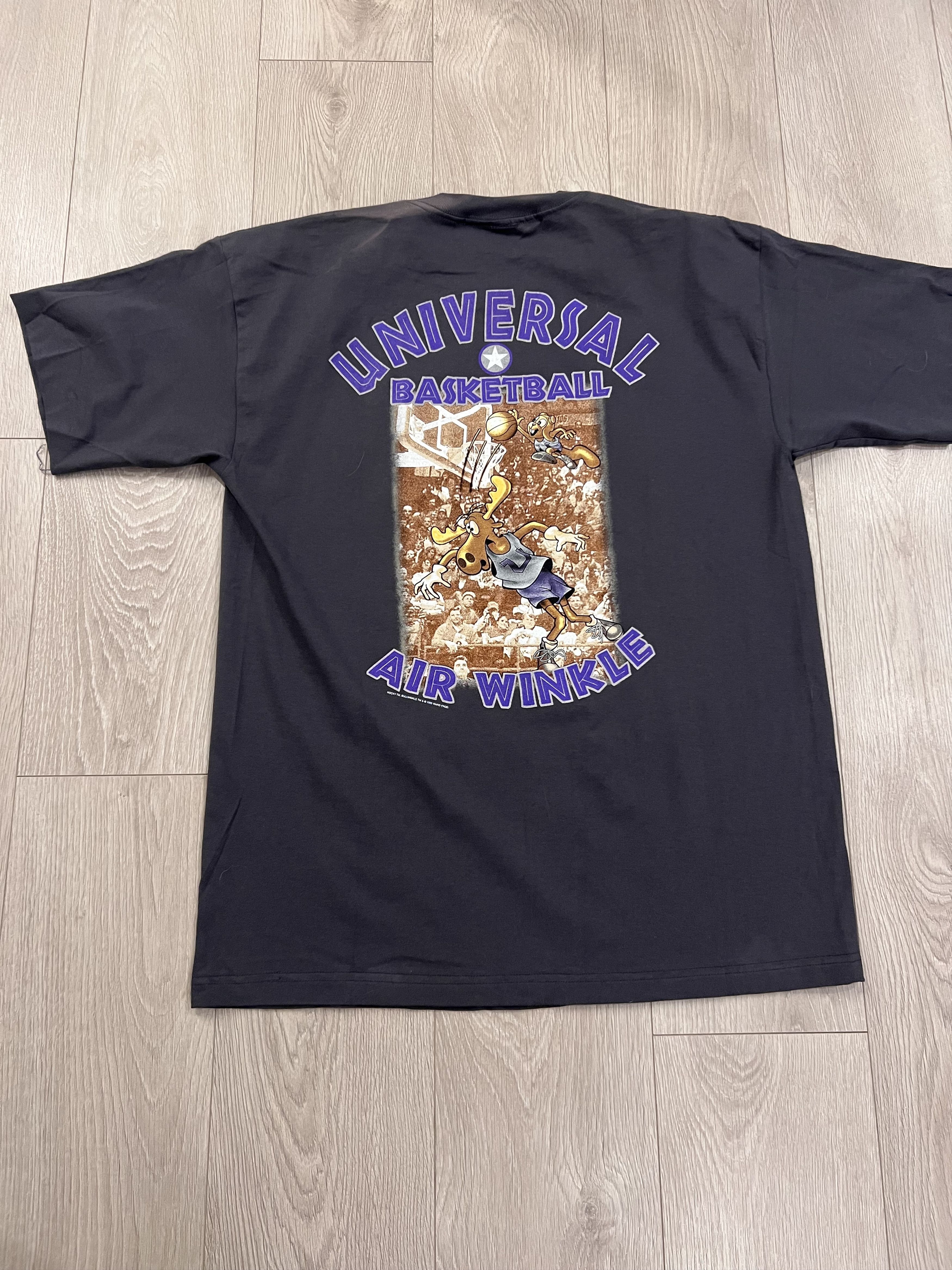 Vintage Vintage 90s Rocky & Bullwinkle Universal Studios TShirt 1995 Size US XL / EU 56 / 4 - 2 Thumbnail