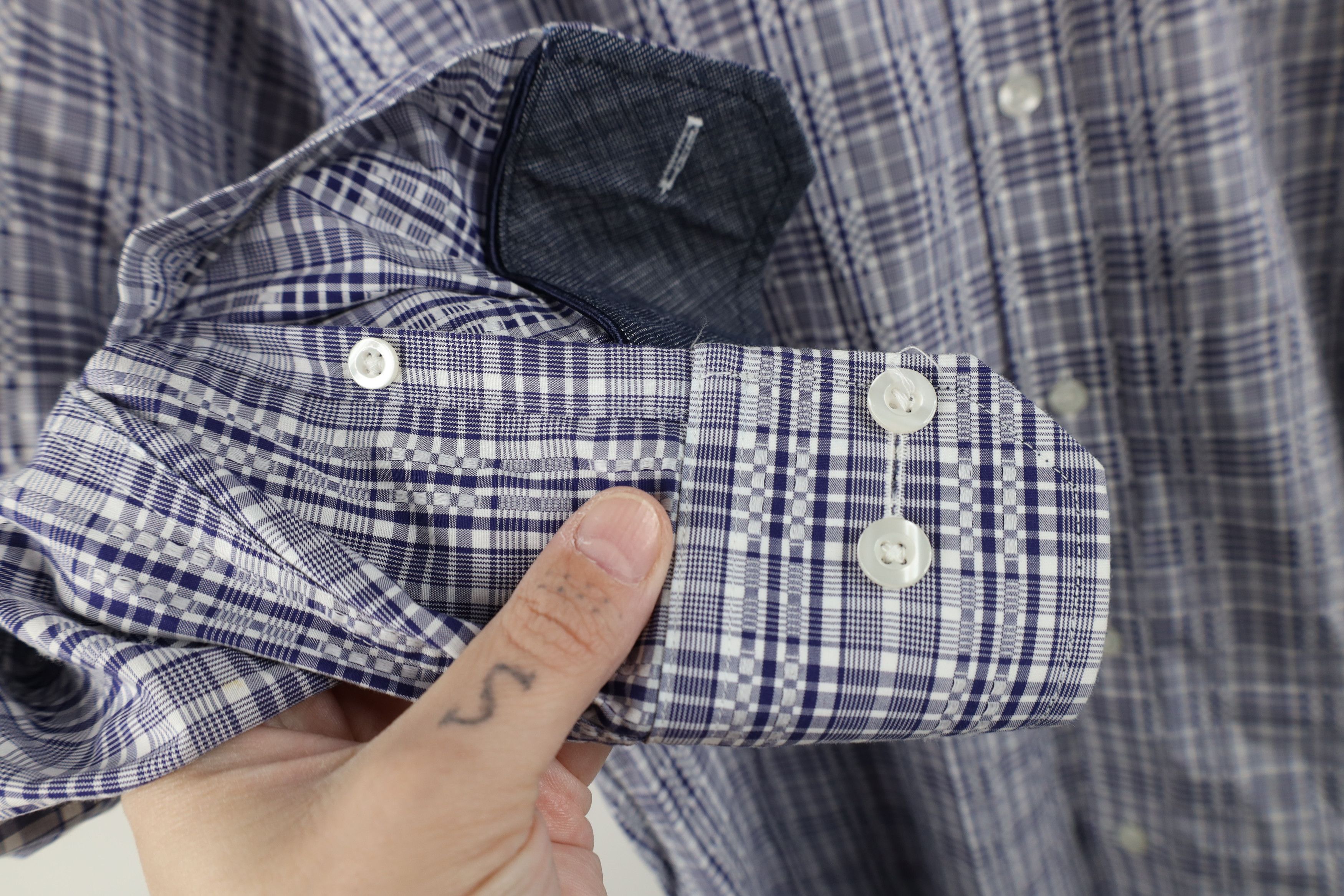 Johnston & Murphy Johnston & Murphy Fit Checkered Knit Collared Button Shirt Size US L / EU 52-54 / 3 - 7 Thumbnail