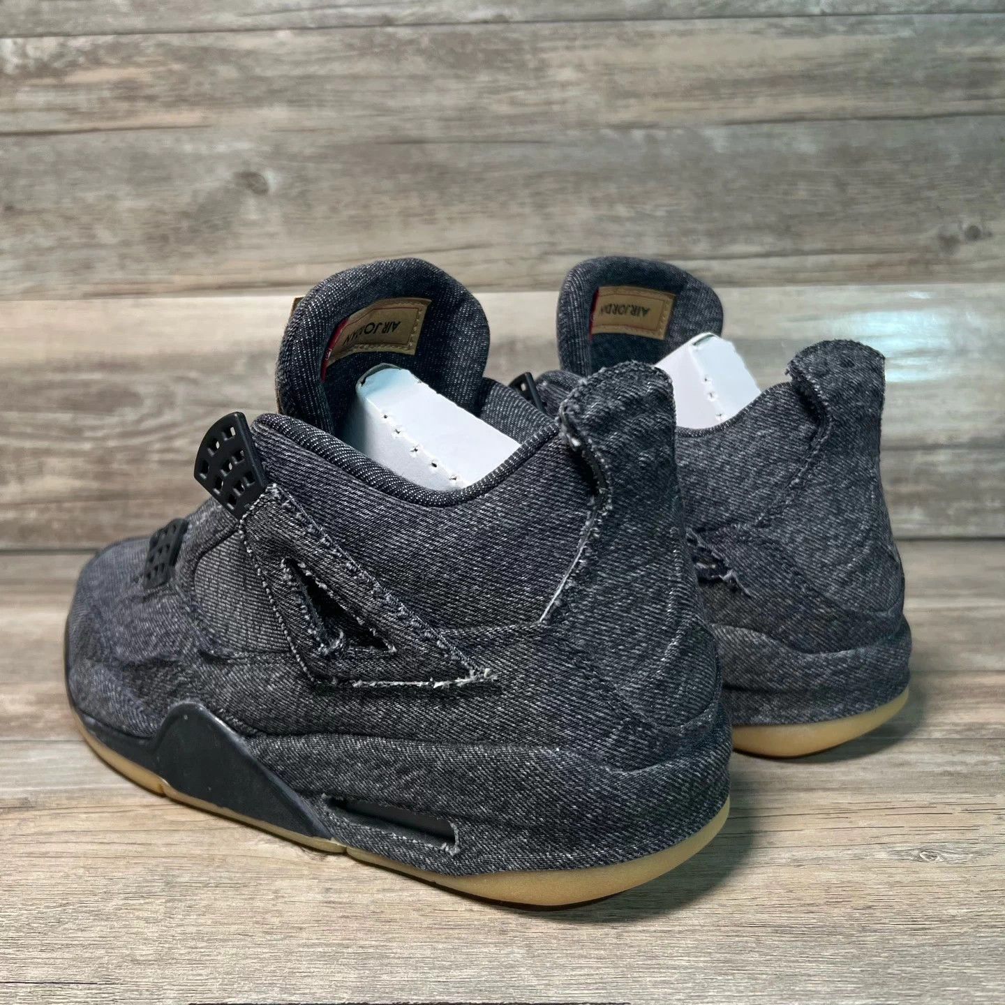 Nike Air Jordan 4 x Levi's Black Denim 99 New Size US 9 / EU 42 - 4 Thumbnail
