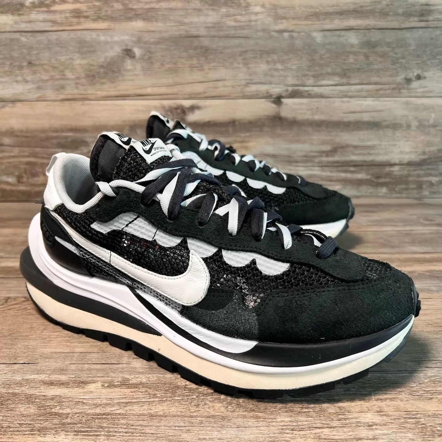 Nike Nike x sacai Vaporwaffle 2.0 Black/White 43 97New OG Size US 10 / EU 43 - 2 Thumbnail
