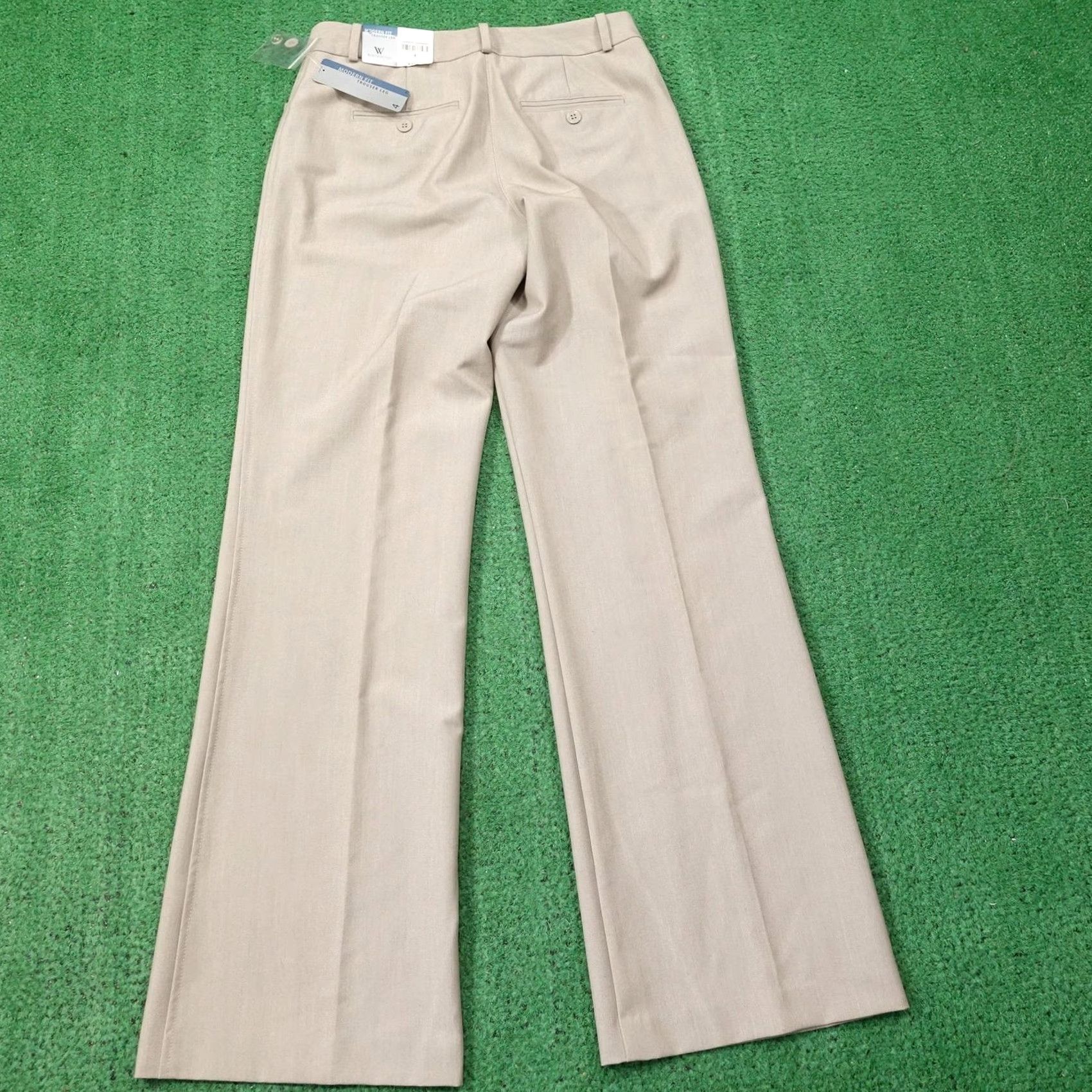 Worthington Worthington Pants Womens 4 Beige Modern Fit Trouser Leg Dress Pants 28x32 Size 27" / US 4 / IT 40 - 4 Thumbnail