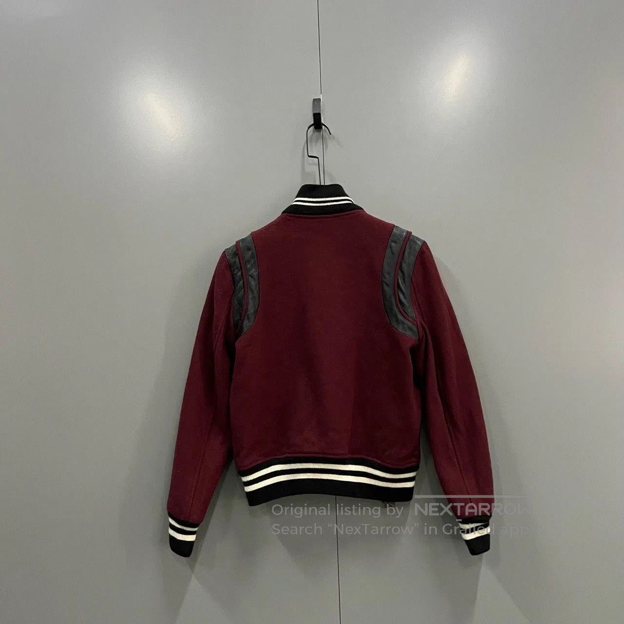 Saint Laurent Paris Saint Laurent Maroon Baseball Jacket. Size US XXS / EU 40 - 2 Thumbnail