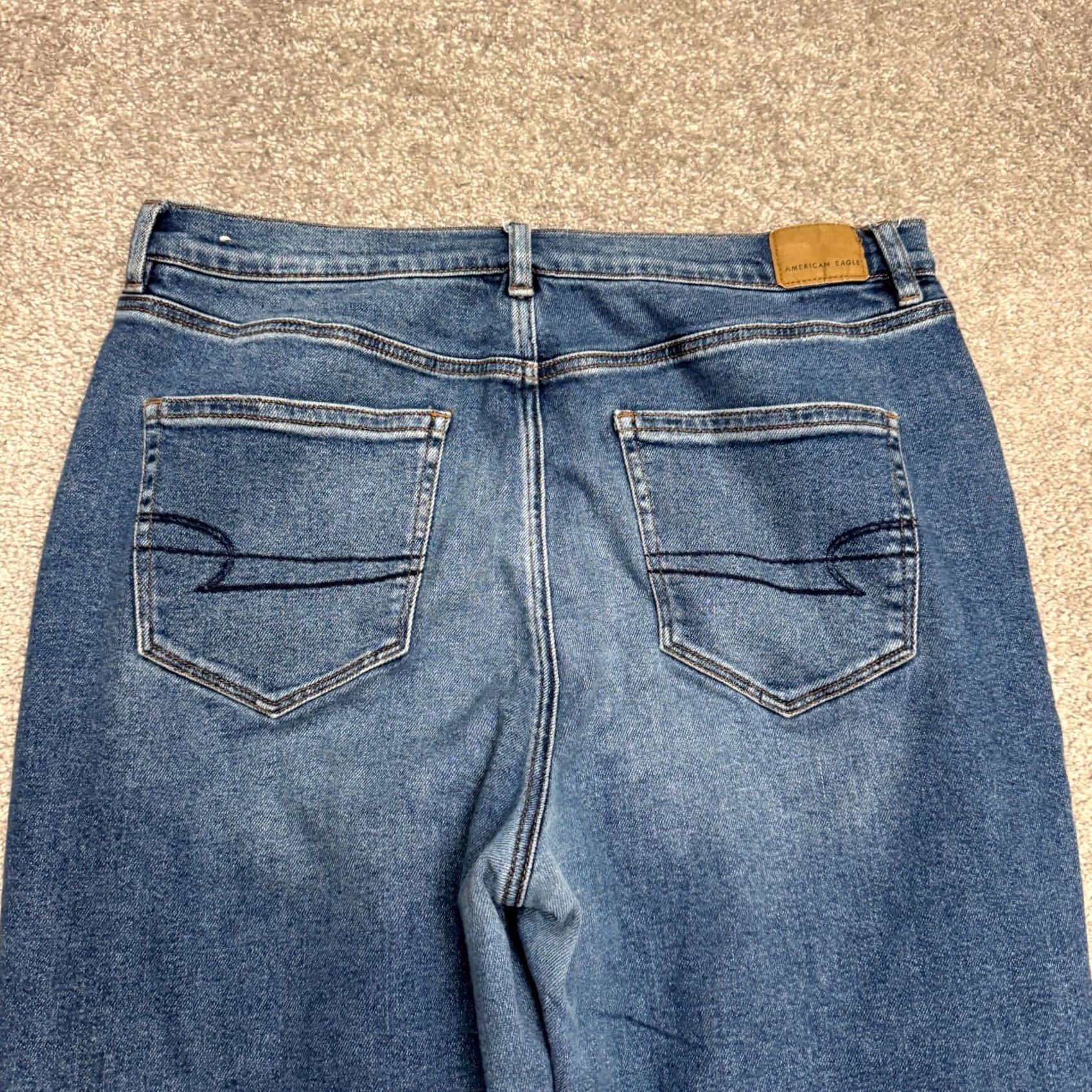 American Eagle Outfitters American Eagle Outfitters AE x ME Stretch Button Fly Mom Denim Jeans Women 16 Blue Size 38" / US 16 / IT 52 - 3 Thumbnail
