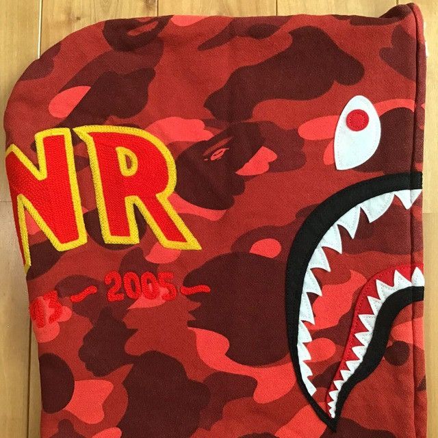 Bape BAPE Red camo Shark full zip hoodie a bathing ape Size US M / EU 48-50 / 2 - 4 Thumbnail