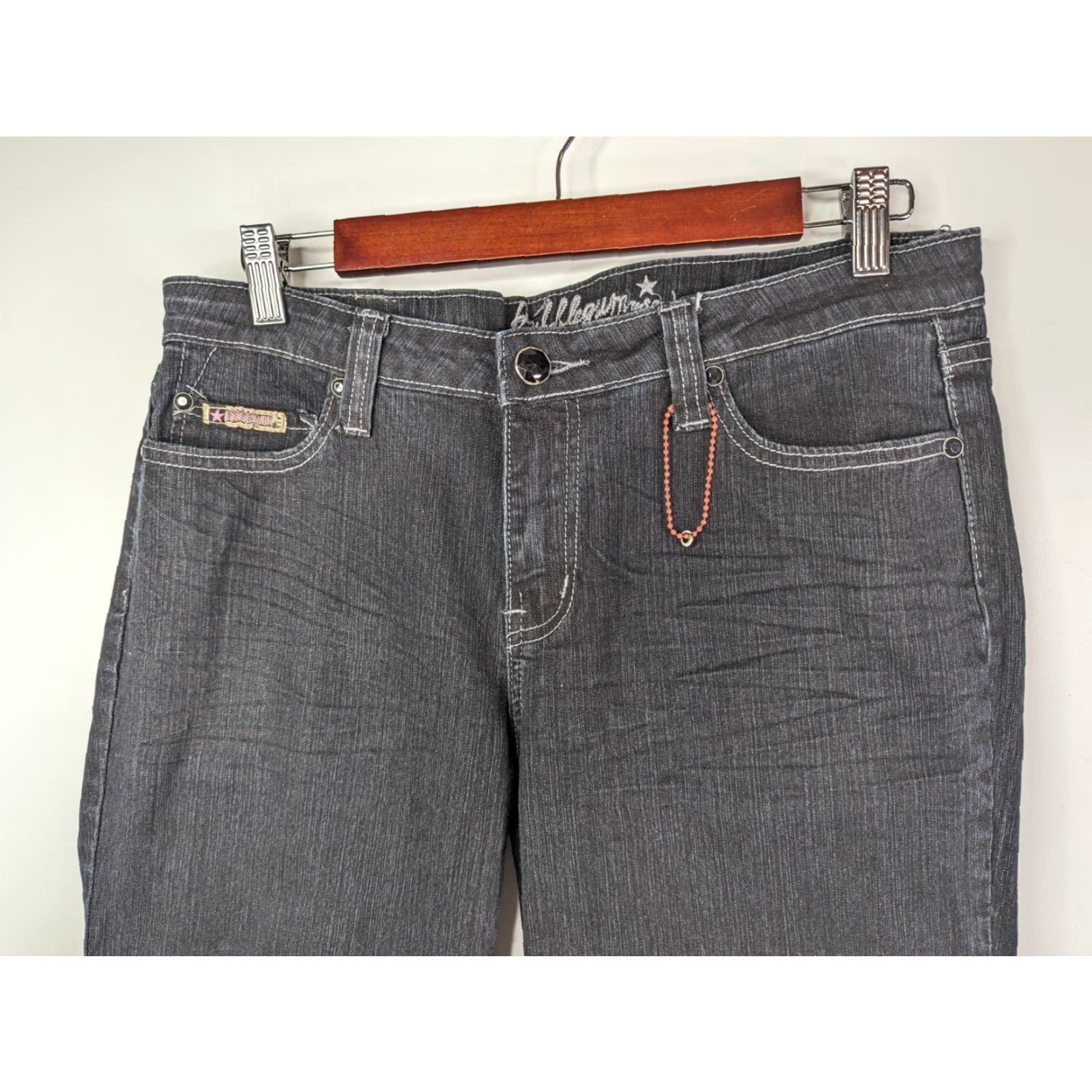 Vintage VINTAGE Bubblegum Jeans Womens Jr Size 15/16 Dark Wash Mid Rise Embelished Denim Jeans Size 36" / US 14 / IT 50 - 4 Thumbnail