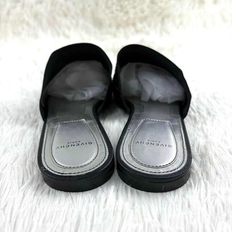 Givenchy Givenchy Black Lamb Leather Slippers Size US 5.5 / EU 38 - 3 Thumbnail