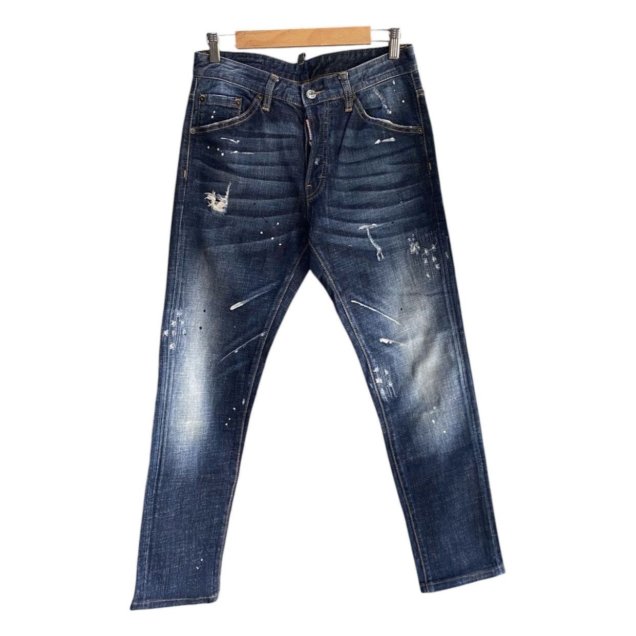 Dsquared2 Dsquared2 Paint Splatter Distressed Denim Babes Jeans Blue Size US 30 / EU 46 - 1 Thumbnail