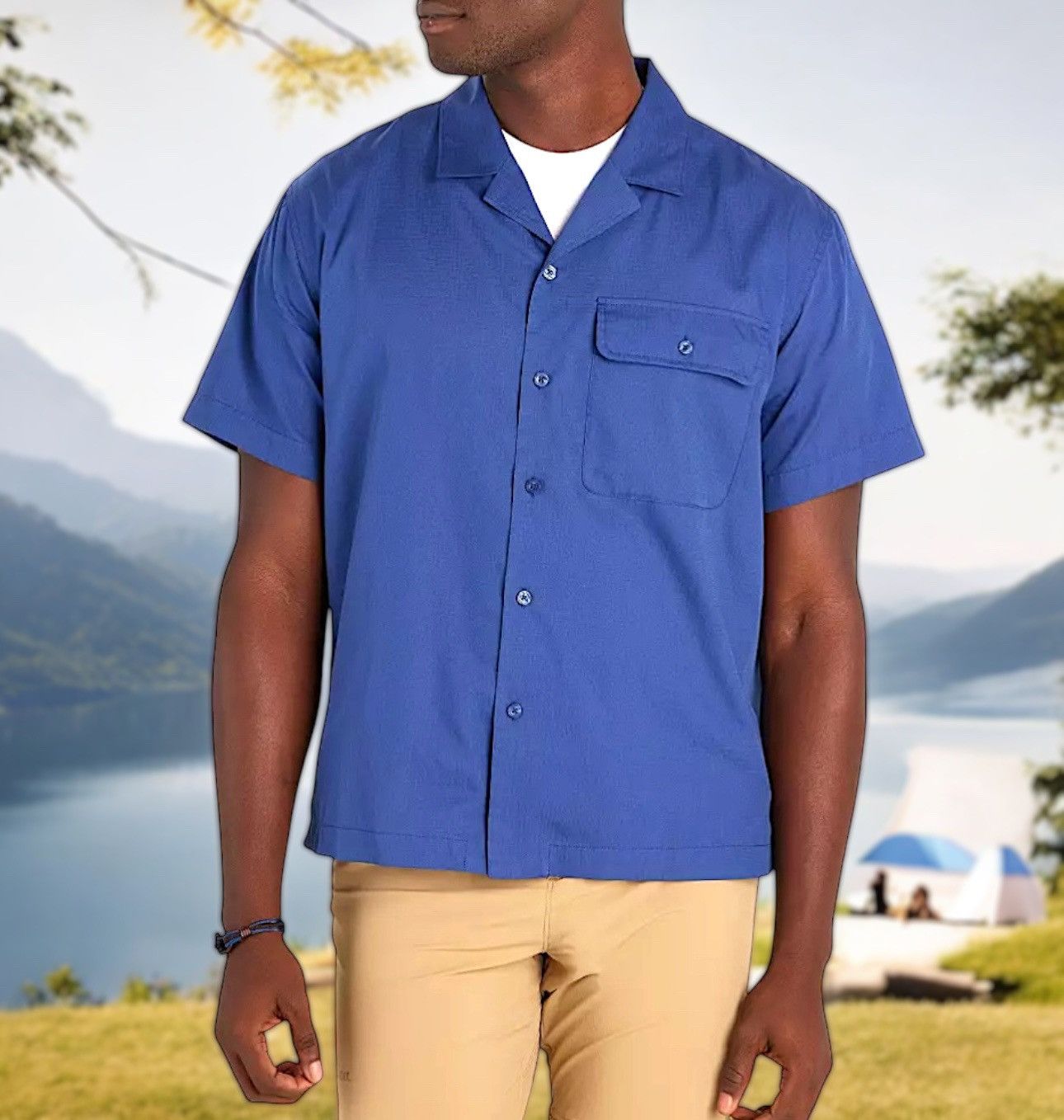 Marmot Marmot Men’s Muir Blue Camp Short Sleeve Shirt Sz M Size US M / EU 48-50 / 2 - 1 Thumbnail
