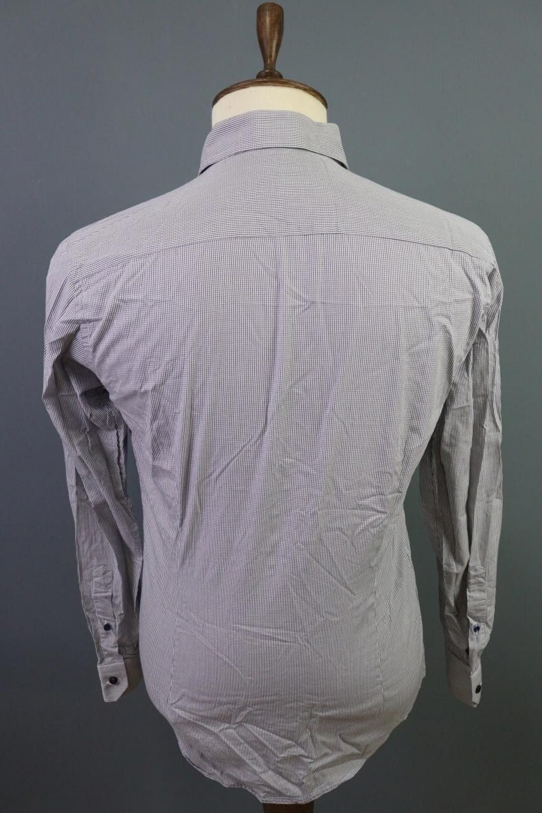 Eton Eton Super Slim Blue Check Button Down Shirt Size 39 / 15.5 Size US M / EU 48-50 / 2 - 9 Thumbnail