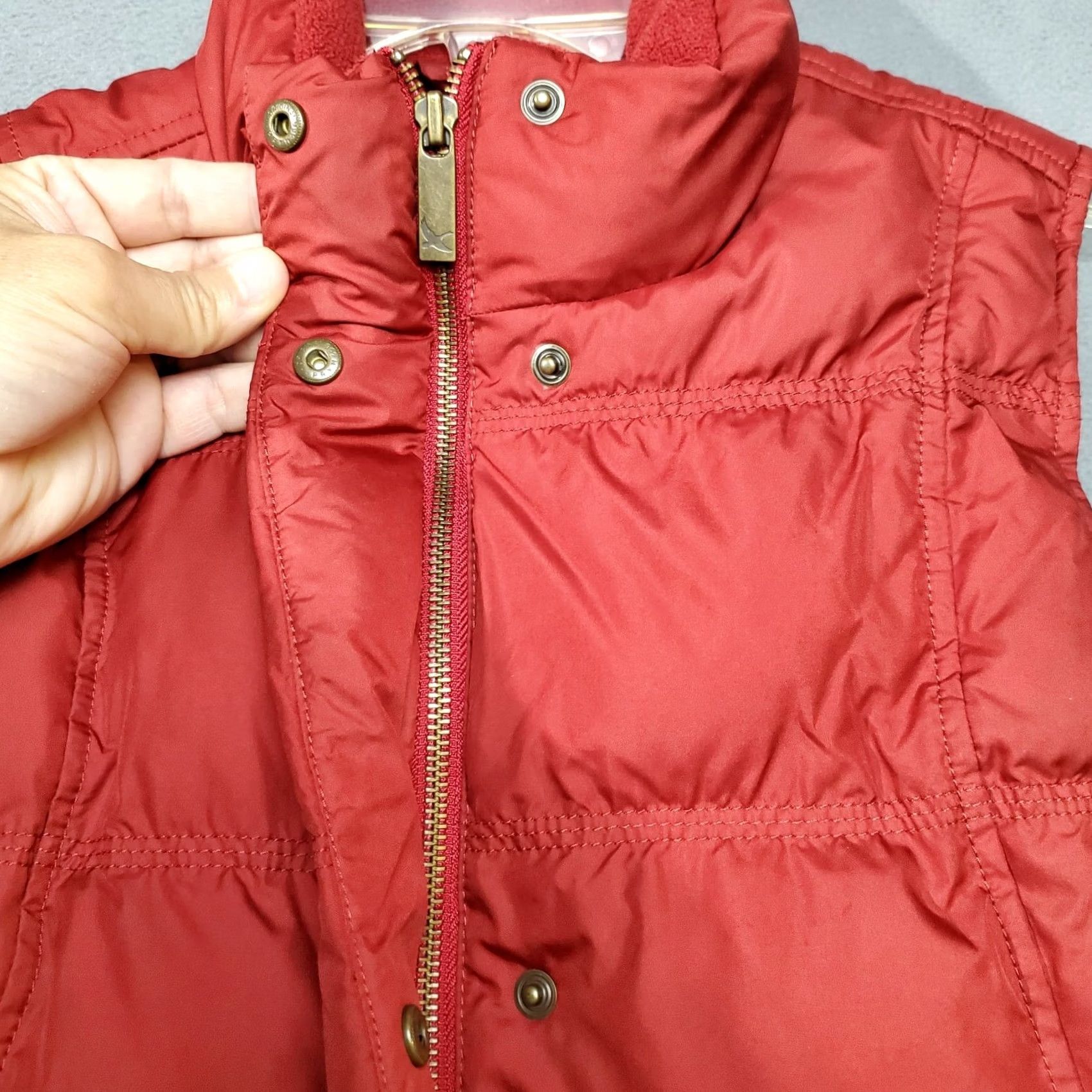 Eddie Bauer Eddie Bauer Vest Womens Medium Red Quilted Goose Down Full Zip Size M / US 6-8 / IT 42-44 - 2 Thumbnail