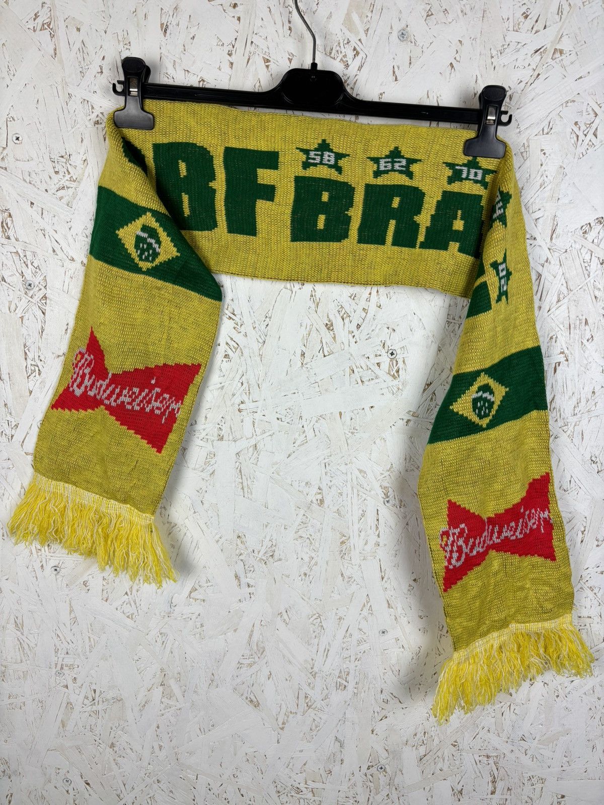 Vintage 00s Vintage Brasil CBF Budweiser Beer Soccer Fanwear Scarf Size ONE SIZE - 1 Thumbnail