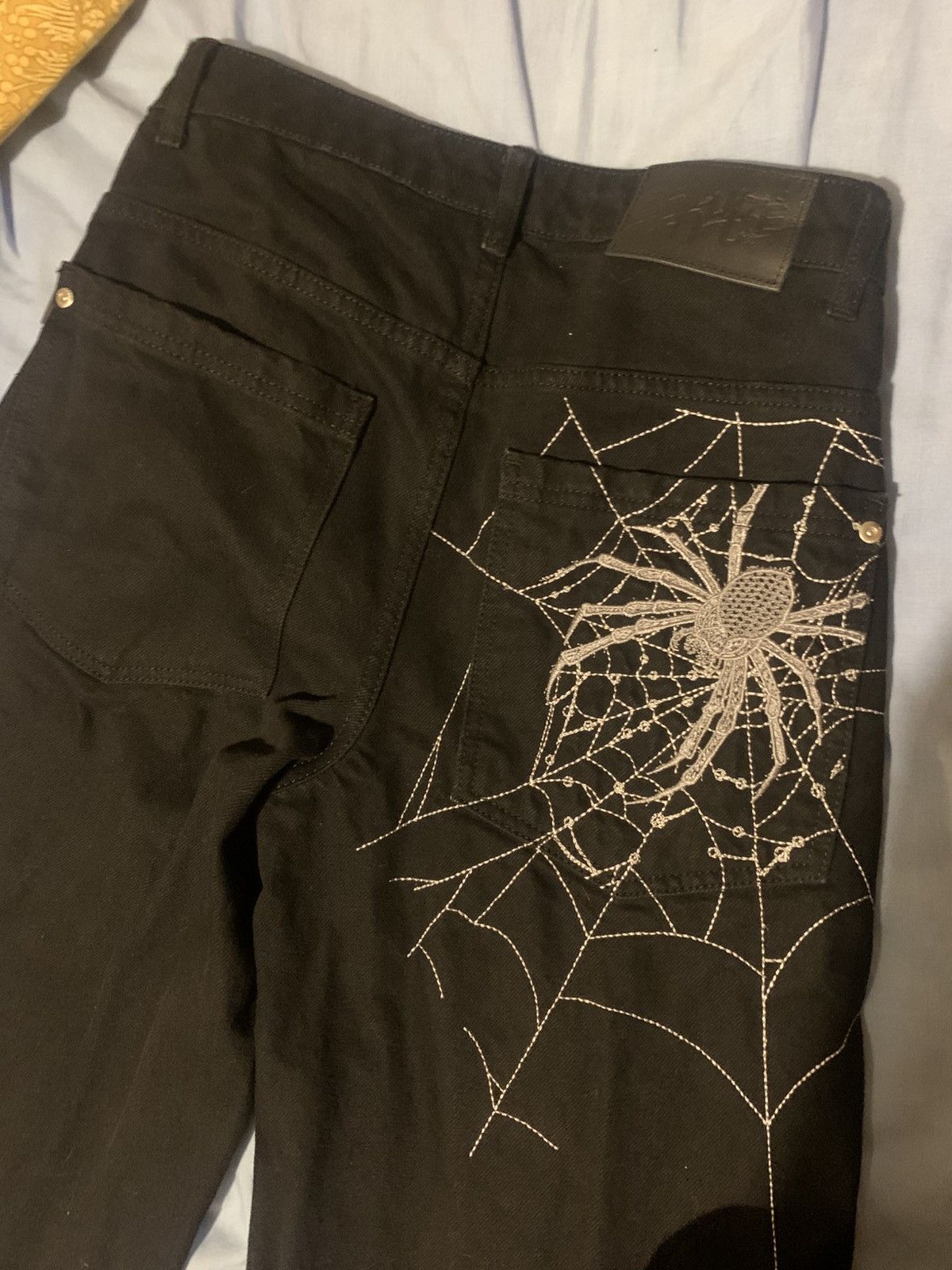 Derschutze Derschutze black spider raw denim jeans Size US 26 / EU 42 - 3 Thumbnail