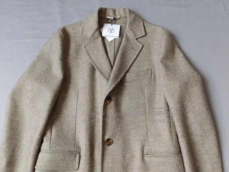 Hermes Hermes Men's cashmere overcoat, light grey, 100% cashmere Size US M / EU 48-50 / 2 - 2 Thumbnail