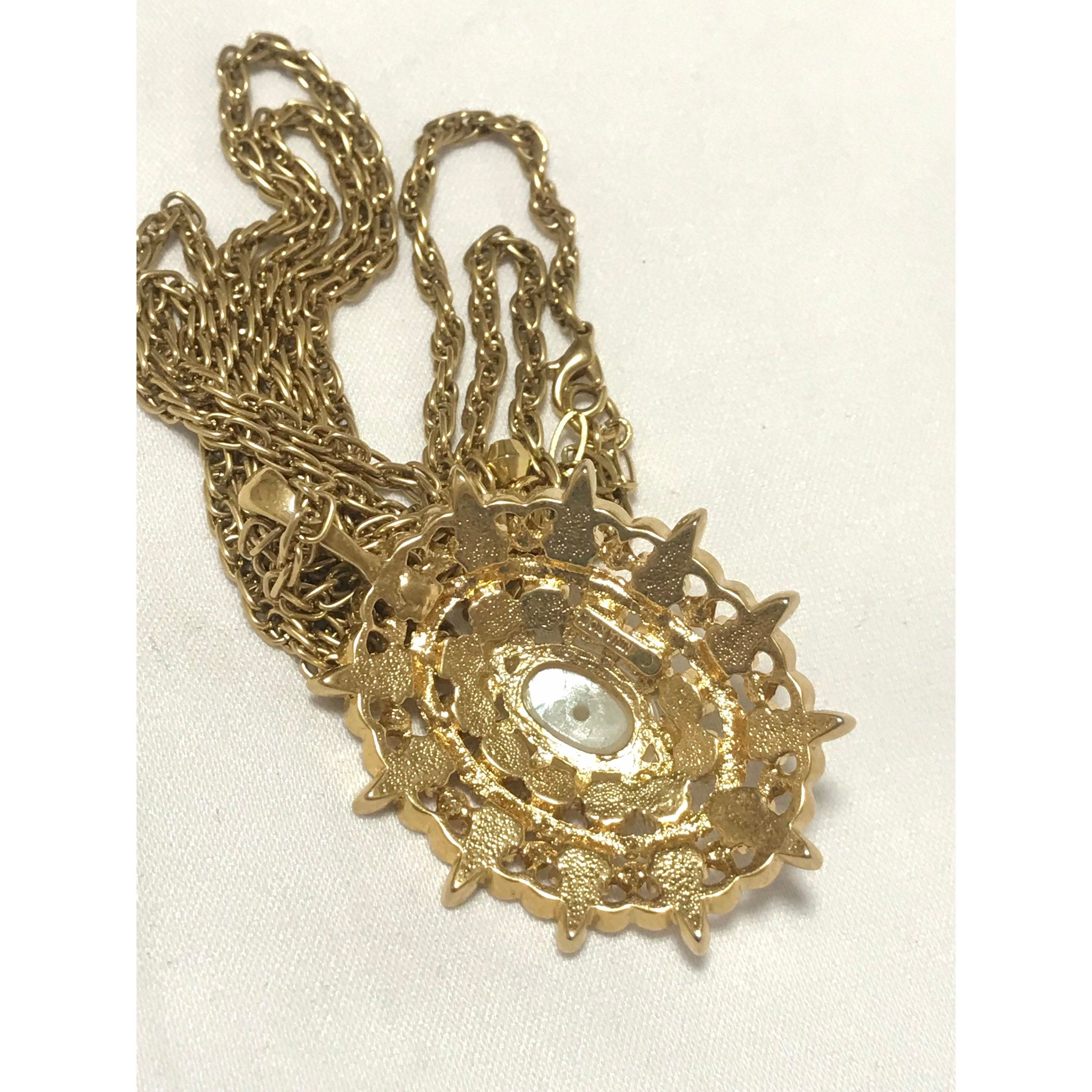 Nina Ricci Vintage NINA RICCI statement necklace with oval pendant top Size ONE SIZE - 4 Thumbnail