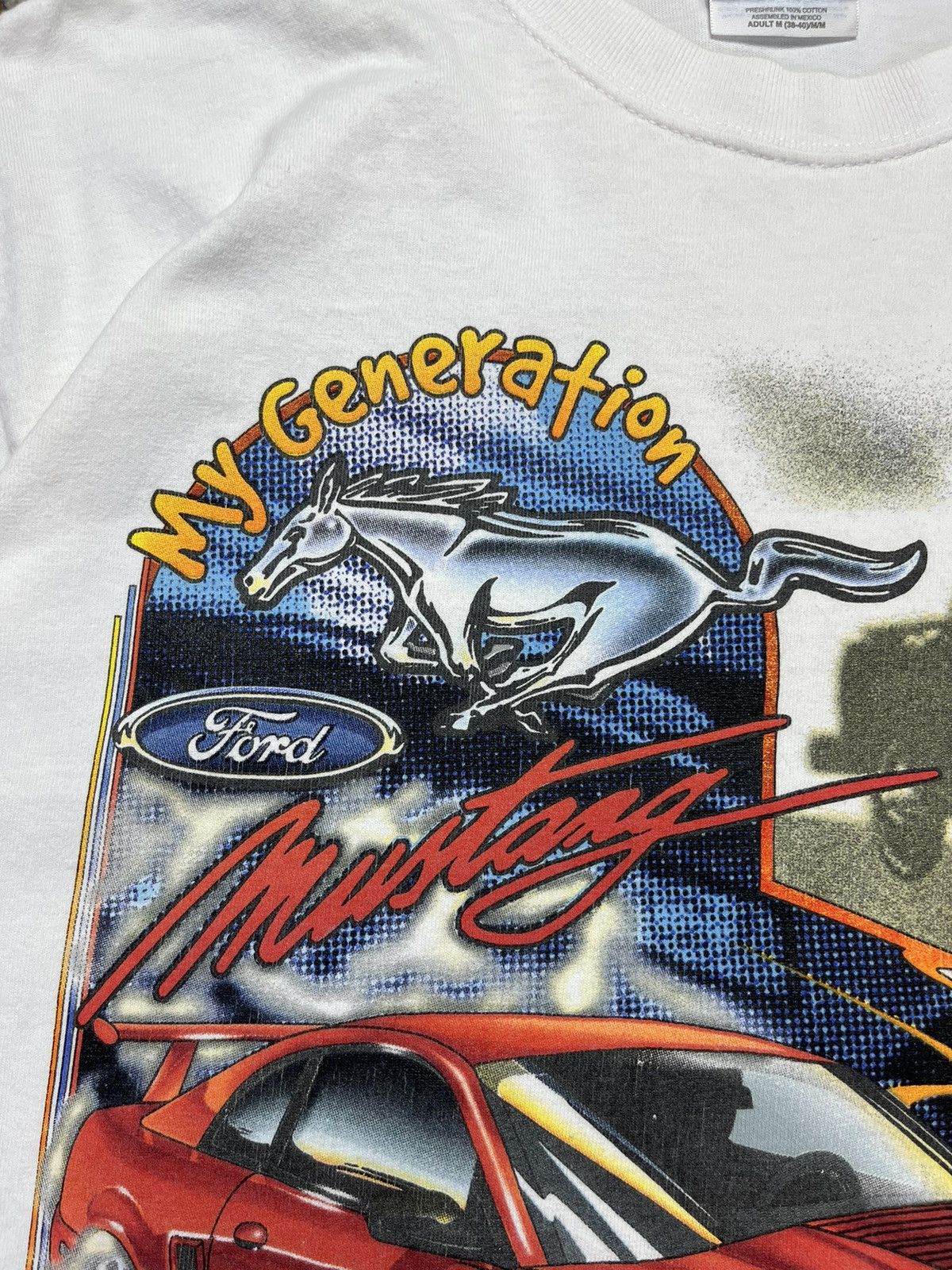 Vintage Vintage 90s Mustang 4th generation graphic tee Size US M / EU 48-50 / 2 - 7 Thumbnail