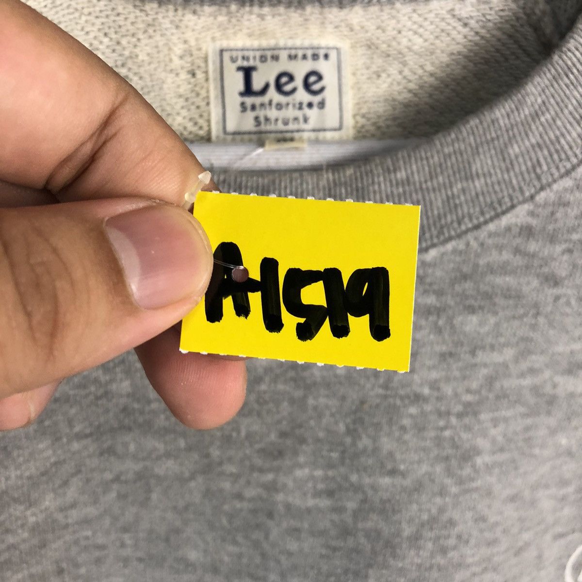Lee × Vintage Lee union made vintage Grey Sweatshirt #A1519 Size US M / EU 48-50 / 2 - 11 Thumbnail