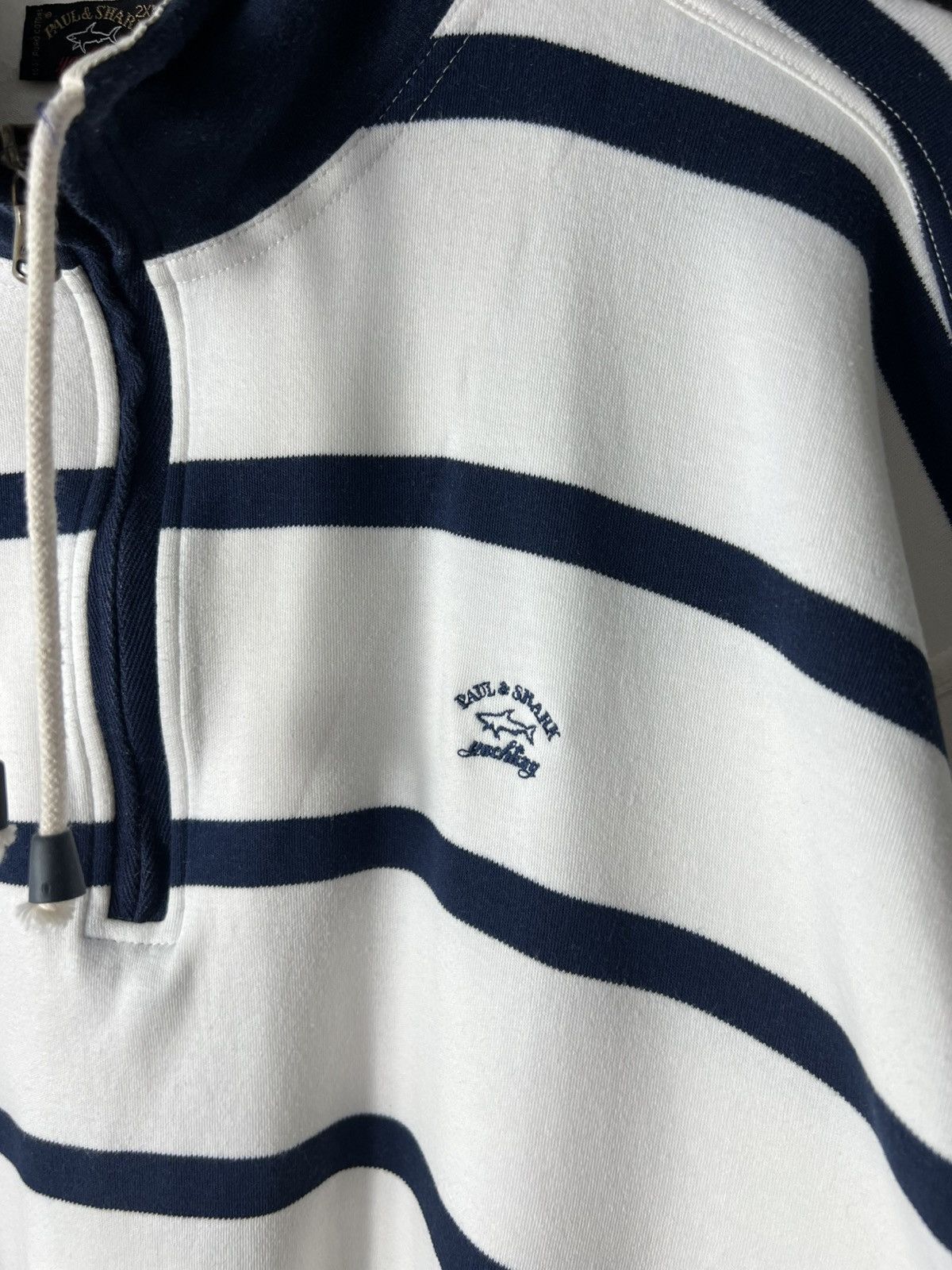 Paul & Shark Vintage Paul & Shark Yachting Striped Rugby Sweater 1/4 Zip Size US XXL / EU 58 / 5 - 4 Thumbnail
