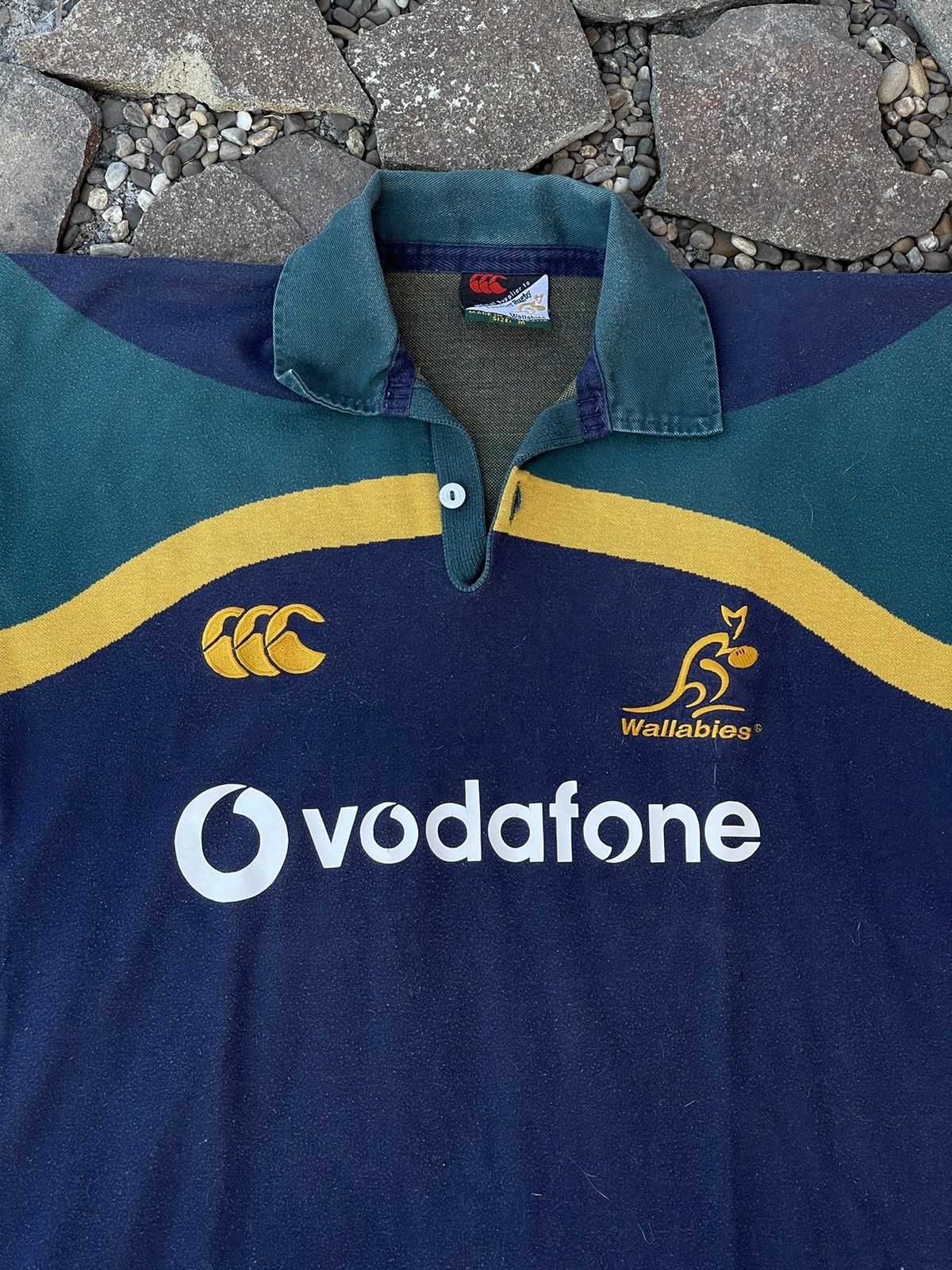Canterbury of New Zealand Australia 90s rugby vodafon Wallabies vintage jersey rare Size US M / EU 48-50 / 2 - 3 Thumbnail