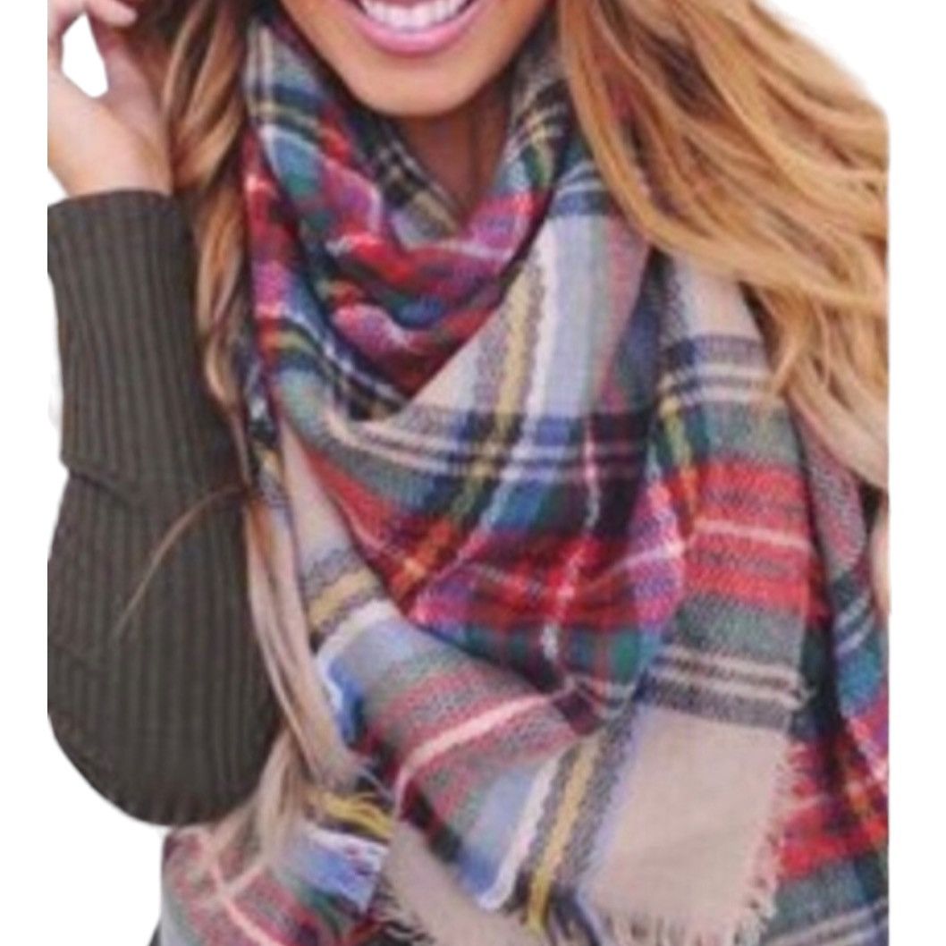 Other ModCloth multicolor plaid blanket scarf Size ONE SIZE - 3 Thumbnail