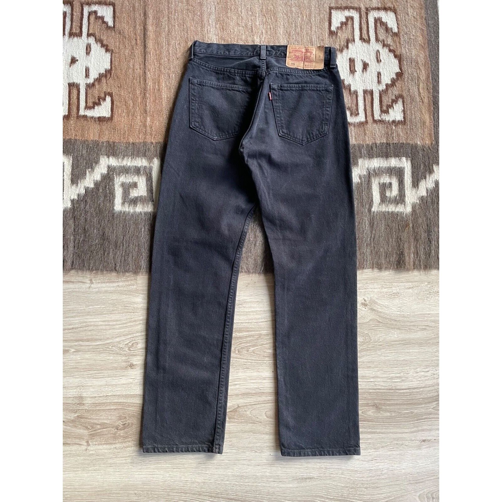 Levi's Levi's 501 Vintage Black Denim Jeans 8174AC Size US 31 - 1 Thumbnail
