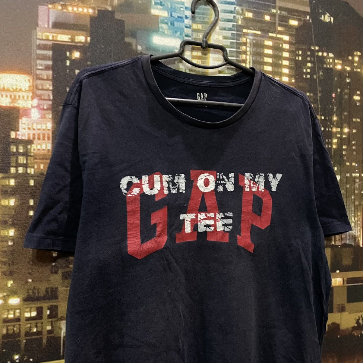 Vintage Vintage Gap Graphic Tee Y2K Streetwear Faded Black Baggy L Size US L / EU 52-54 / 3 - 2 Thumbnail