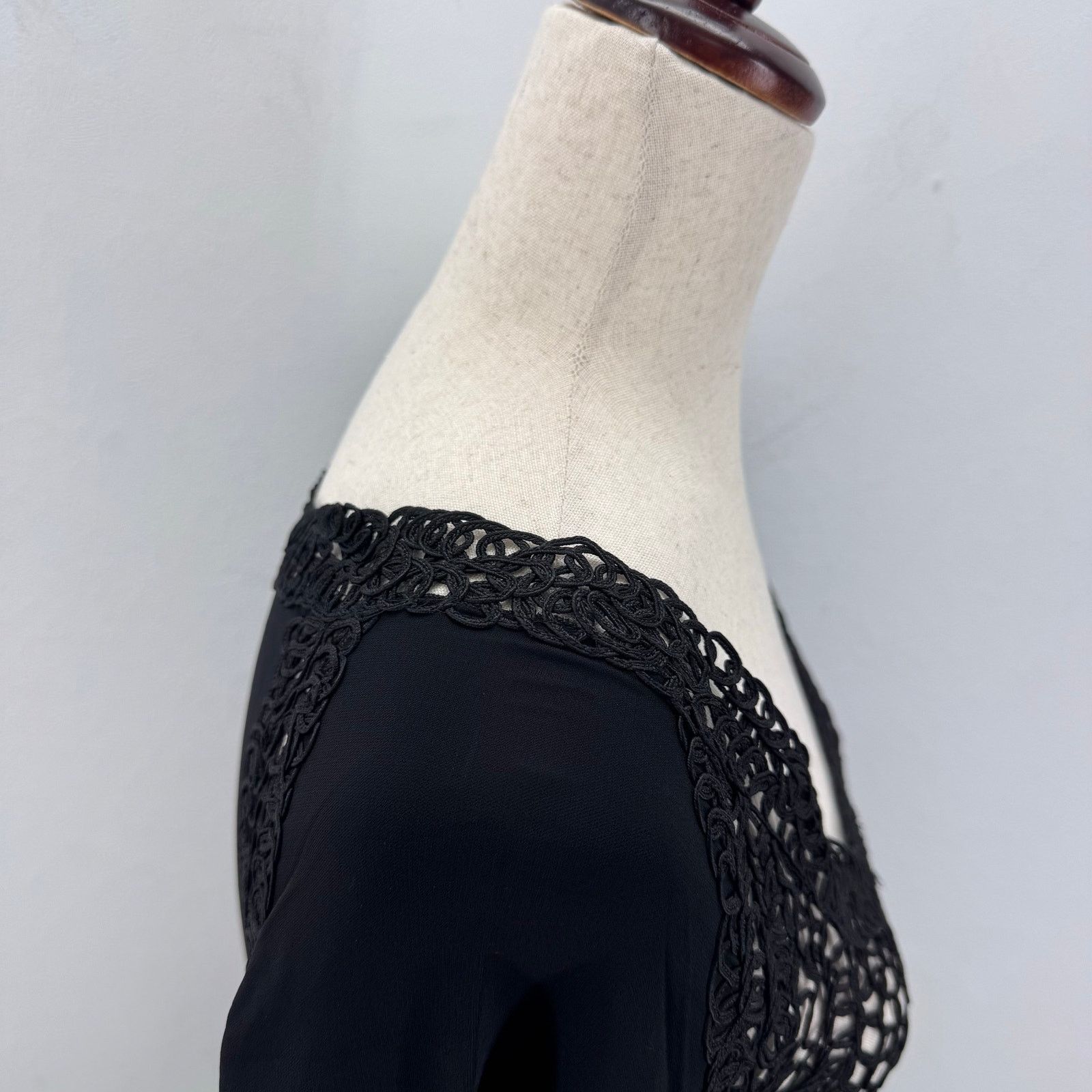 Fendi FENDI Black Jersey Crepe Crochet Dress Made in Italy 38/US Size XS / US 0-2 / IT 36-38 - 6 Thumbnail