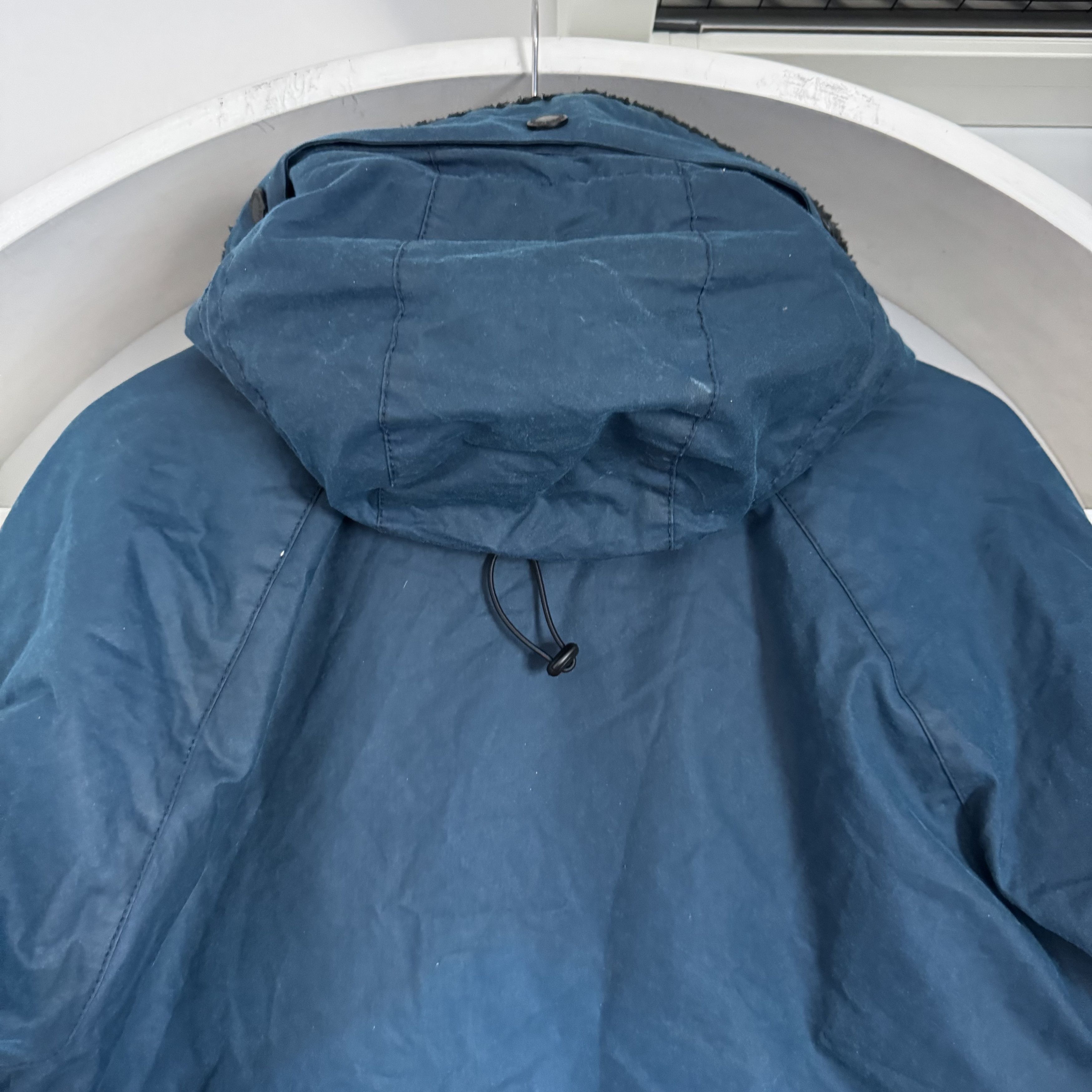 Barbour Men's BARBOUR FENTON Storm System Waxed Blue Warm Jacket S Size US S / EU 44-46 / 1 - 13 Thumbnail