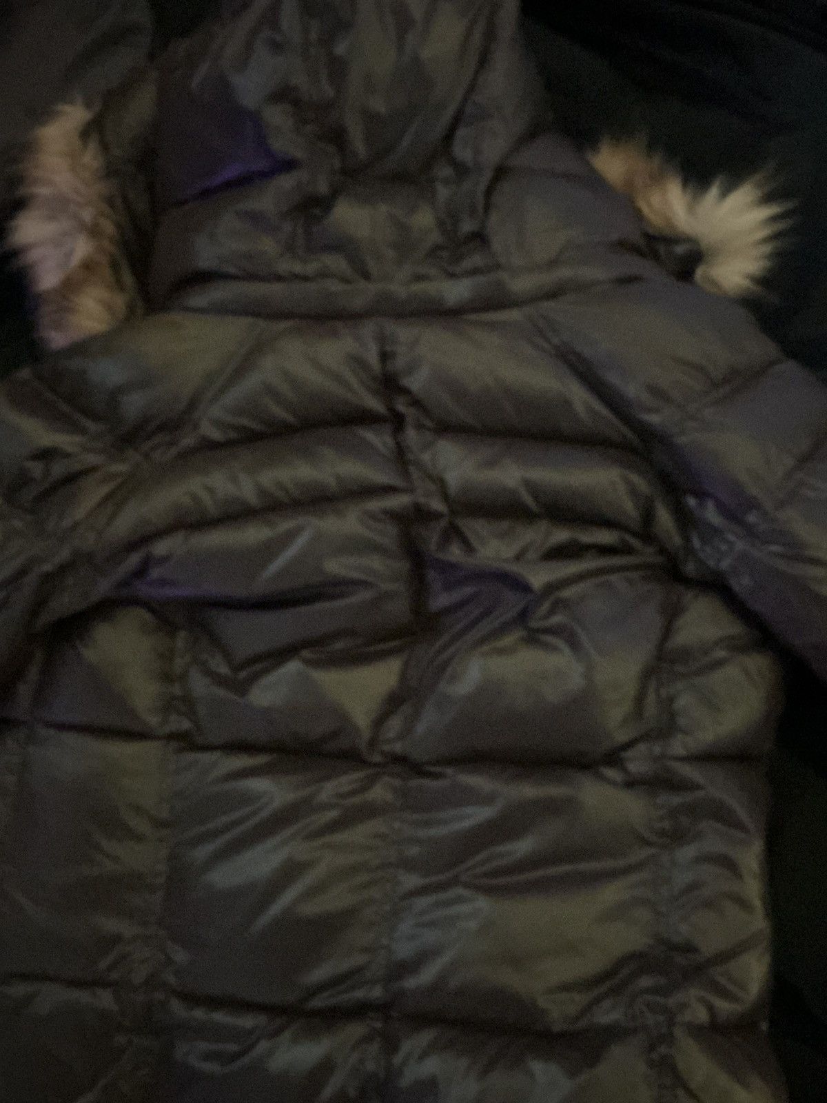 Other S13 Brown Puffer Jacket with Fur Hood Women's Size Small Size XS / US 0-2 / IT 36-38 - 4 Thumbnail