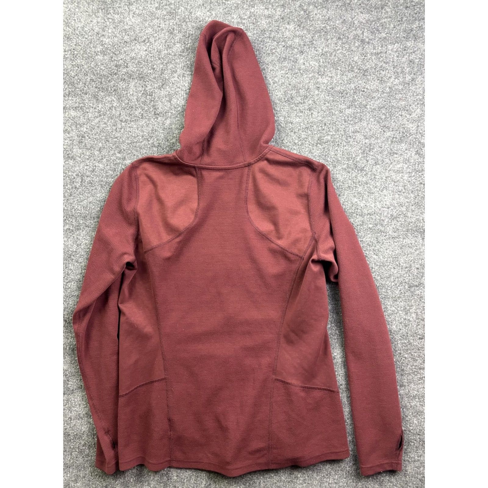 Vintage Columbia Jacket Womens L Red Hooded Full Zip Fleece Thumbholes Hiking Size L / US 10 / IT 46 - 6 Thumbnail