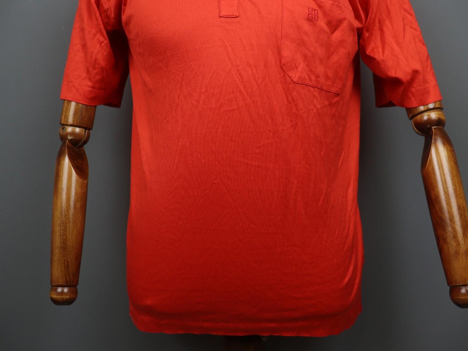 Givenchy Givenchy Red Cotton Collared Popover Polo Shirt Size L Size US L / EU 52-54 / 3 - 3 Thumbnail