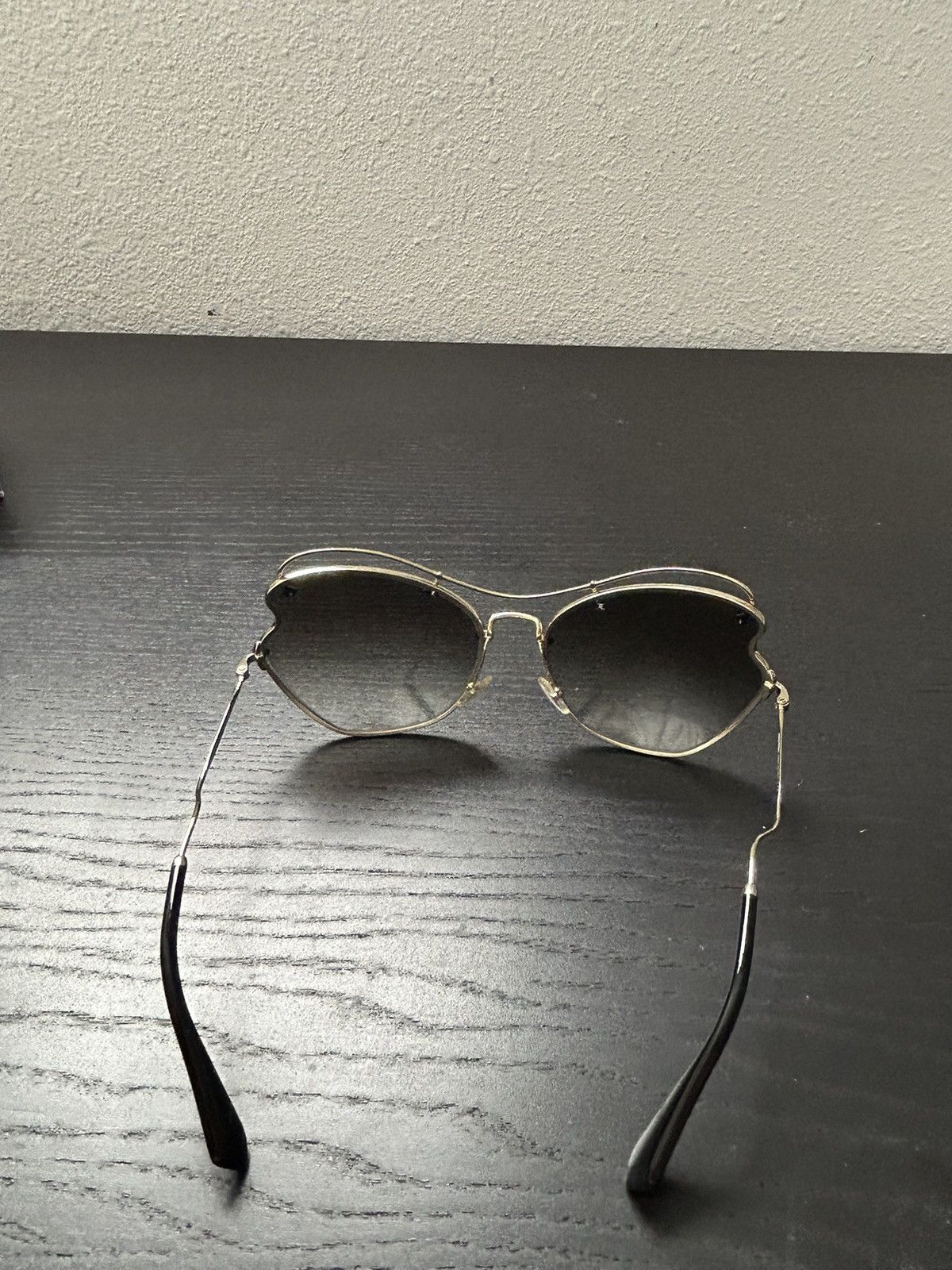 Miu Miu MIU MIU Grey Gradient Metal Butterfly Sunglasses Size ONE SIZE - 3 Thumbnail