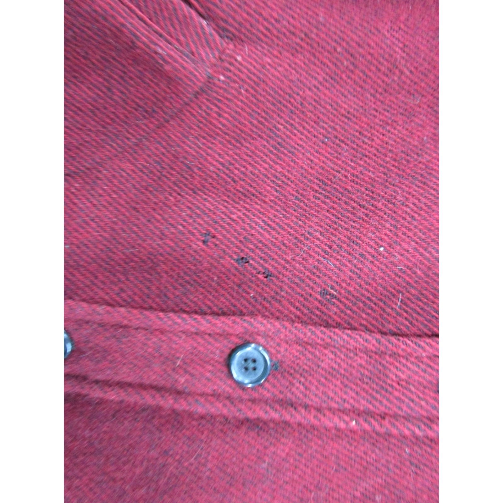 VINTAGE Woolrich Shirt Jacket Wool Red Men’s L Shirt Jacket Woolrich Woolen Mills 70s Outdoor USA Mens