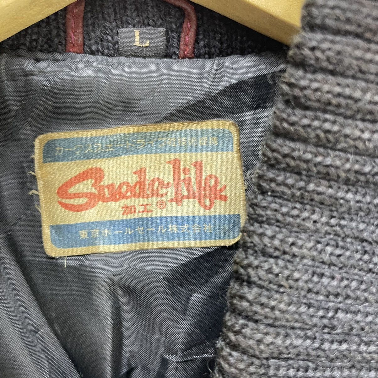 Genuine Leather 💥Vintage Japanese Brand Suede Life Bomber Sheep Skin Jacket Size US M / EU 48-50 / 2 - 6 Thumbnail