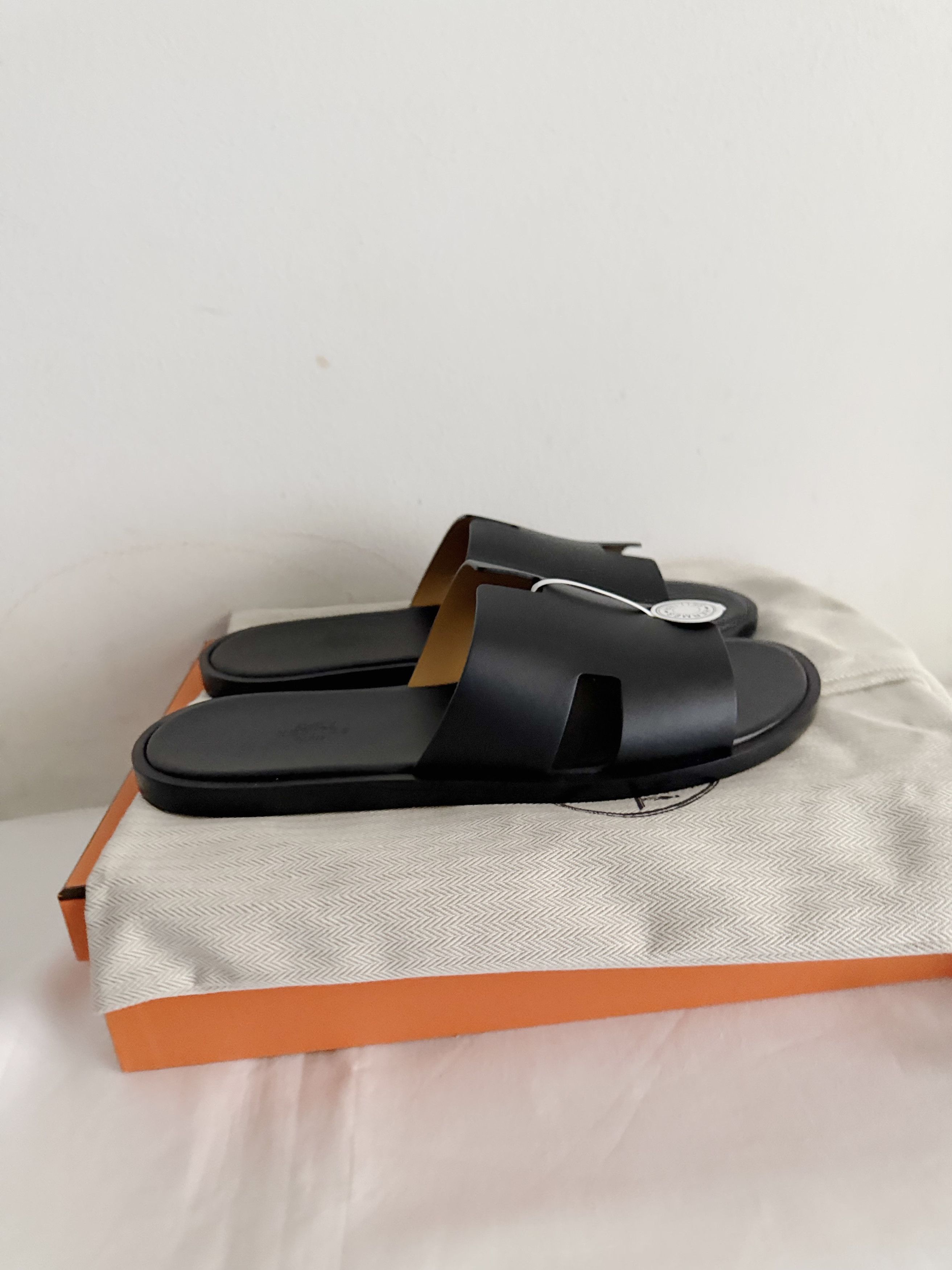 Hermes Hermes Izmir Black Calfskin Sandals Size US 9 / EU 42 - 7 Thumbnail