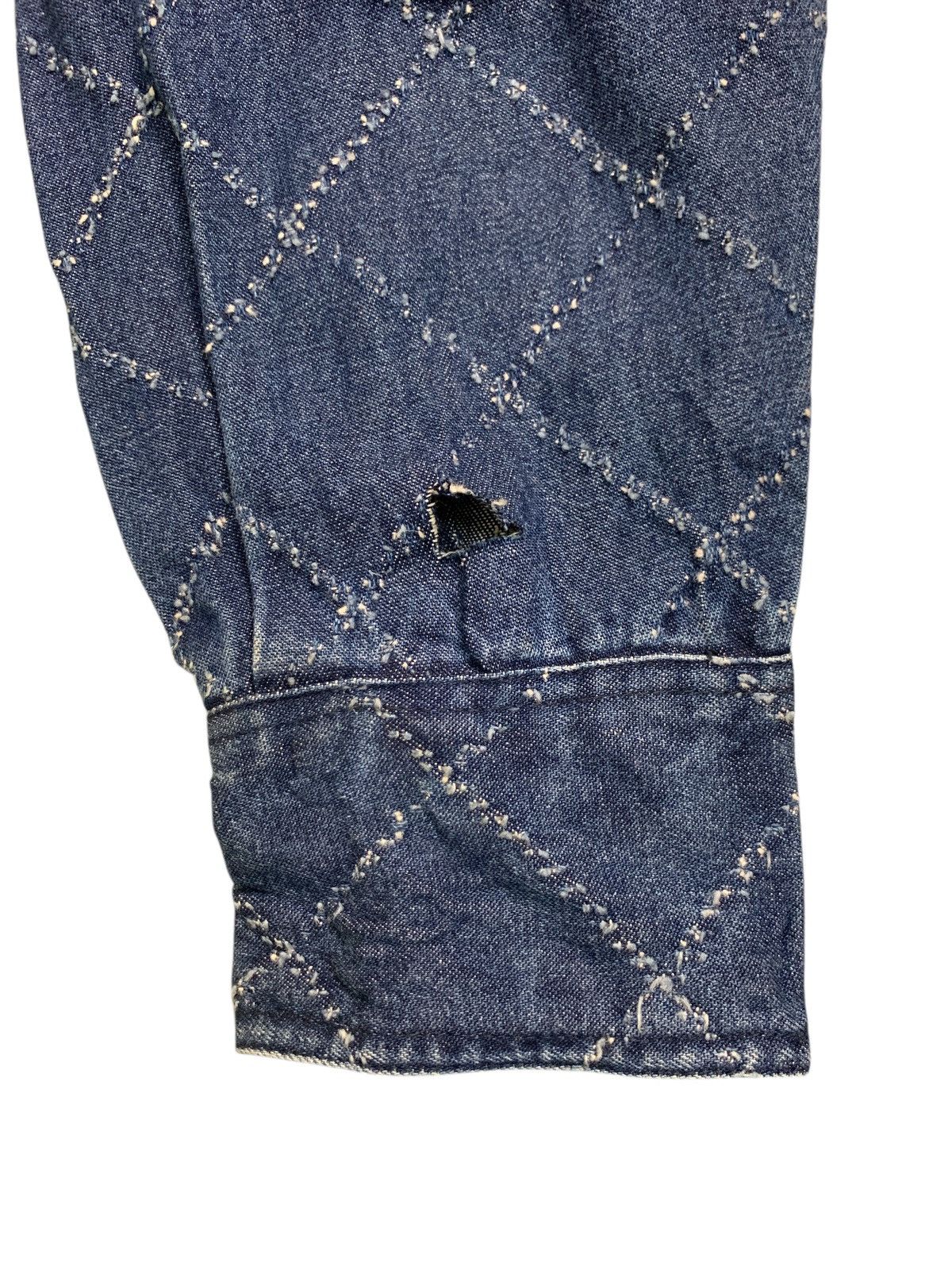 Japanese Brand Rare Design Under Level Soft Denim Western Shirts Size L / US 10 / IT 46 - 8 Thumbnail