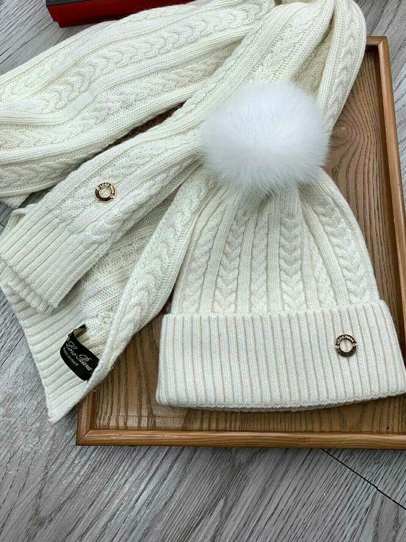 Loro Piana LORO PIANA A set of knit hats and scarves Size ONE SIZE - 3 Thumbnail