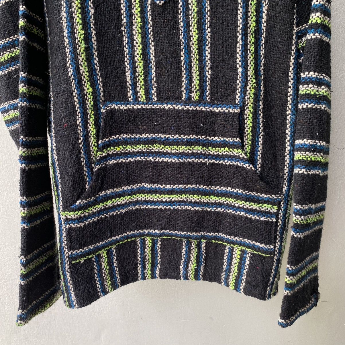 Vintage Black & Green Striped Baja Hoodie Size US M / EU 48-50 / 2 - 3 Thumbnail