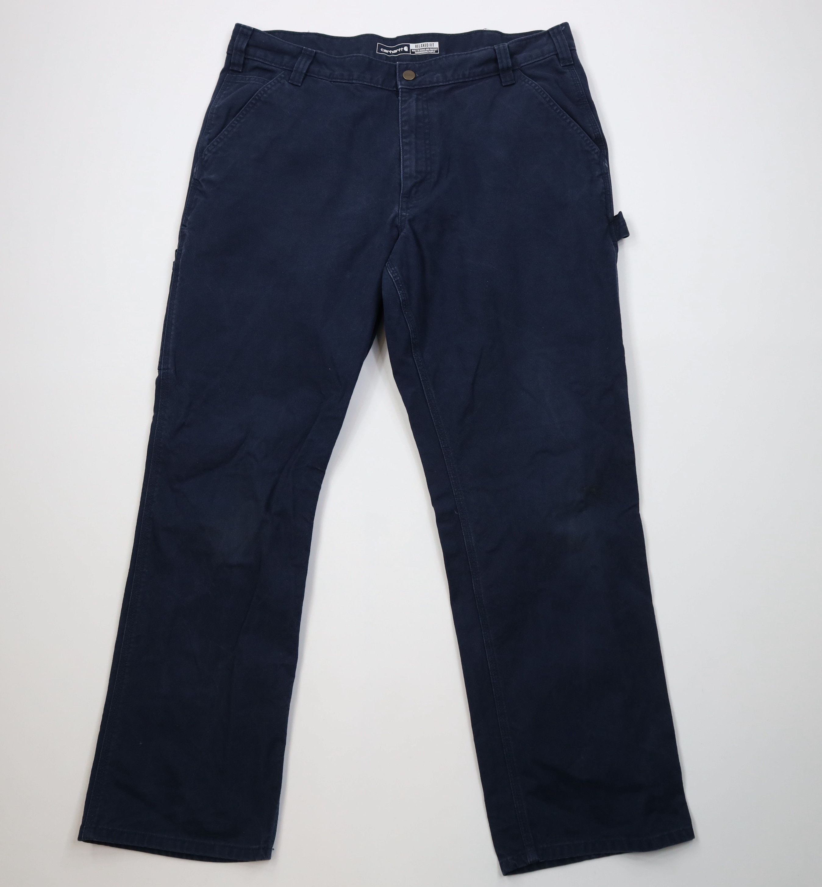 Carhartt Vintage Y2K Carhartt Fit Wide Leg Dungaree Pants Blue Size US 38 / EU 54 - 1 Thumbnail