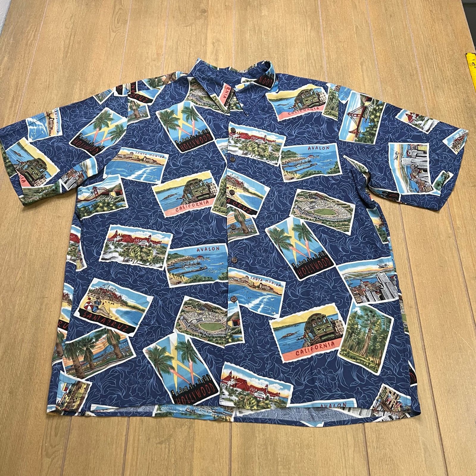 Reyn Spooner Reyn Spooner Hawaiian Shirt XXL California Postcard Aloha Size US XXL / EU 58 / 5 - 8 Thumbnail