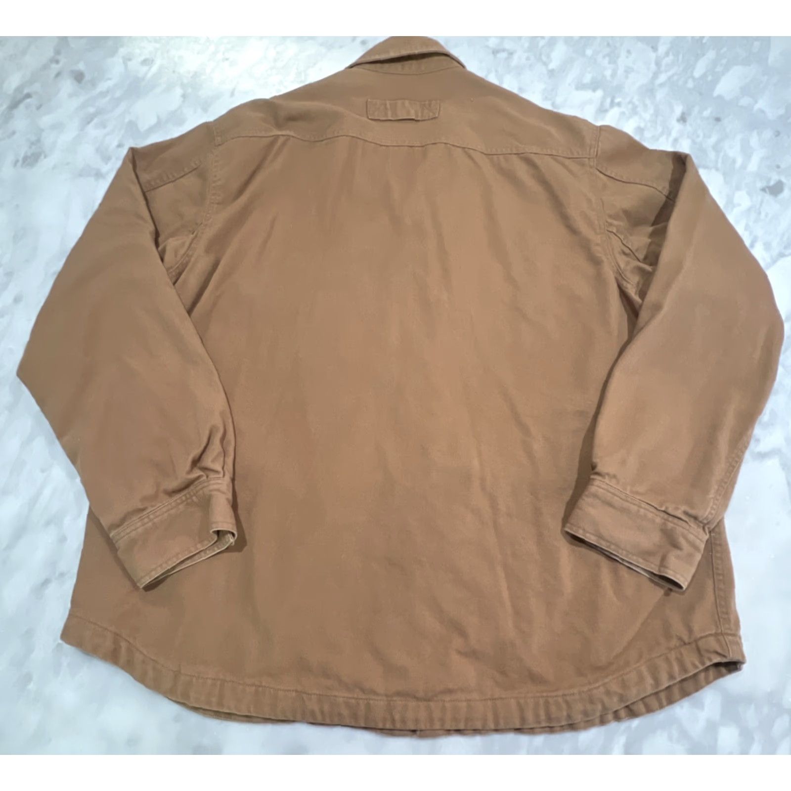 Duluth Trading Company DULUTH TRADING CO Fire Hose Flannel Lined Shirt Men 2XL Brown Cotton Canvas Regular Fit Long Sleeve Snap Collar Robusto Durable Workwear 90s? Size US XXL / EU 58 / 5 - 4 Thumbnail