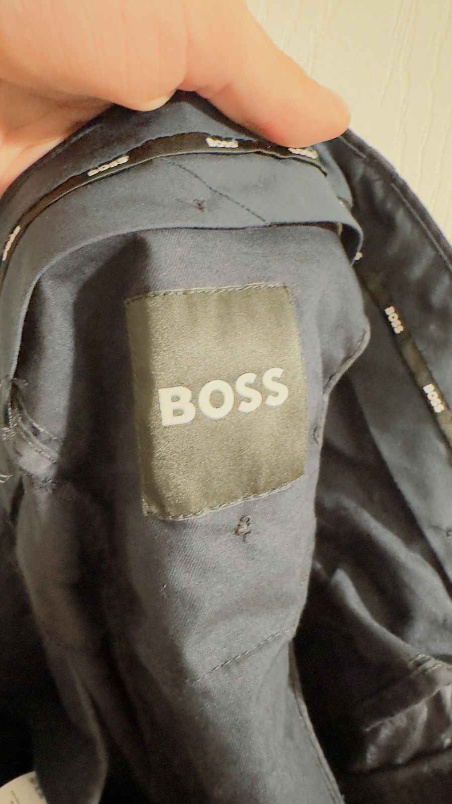 Hugo Boss Hugo Boss Men's Virgin Wool Dress Pants Blue 32R Slim Fit Size 34S - 3 Thumbnail