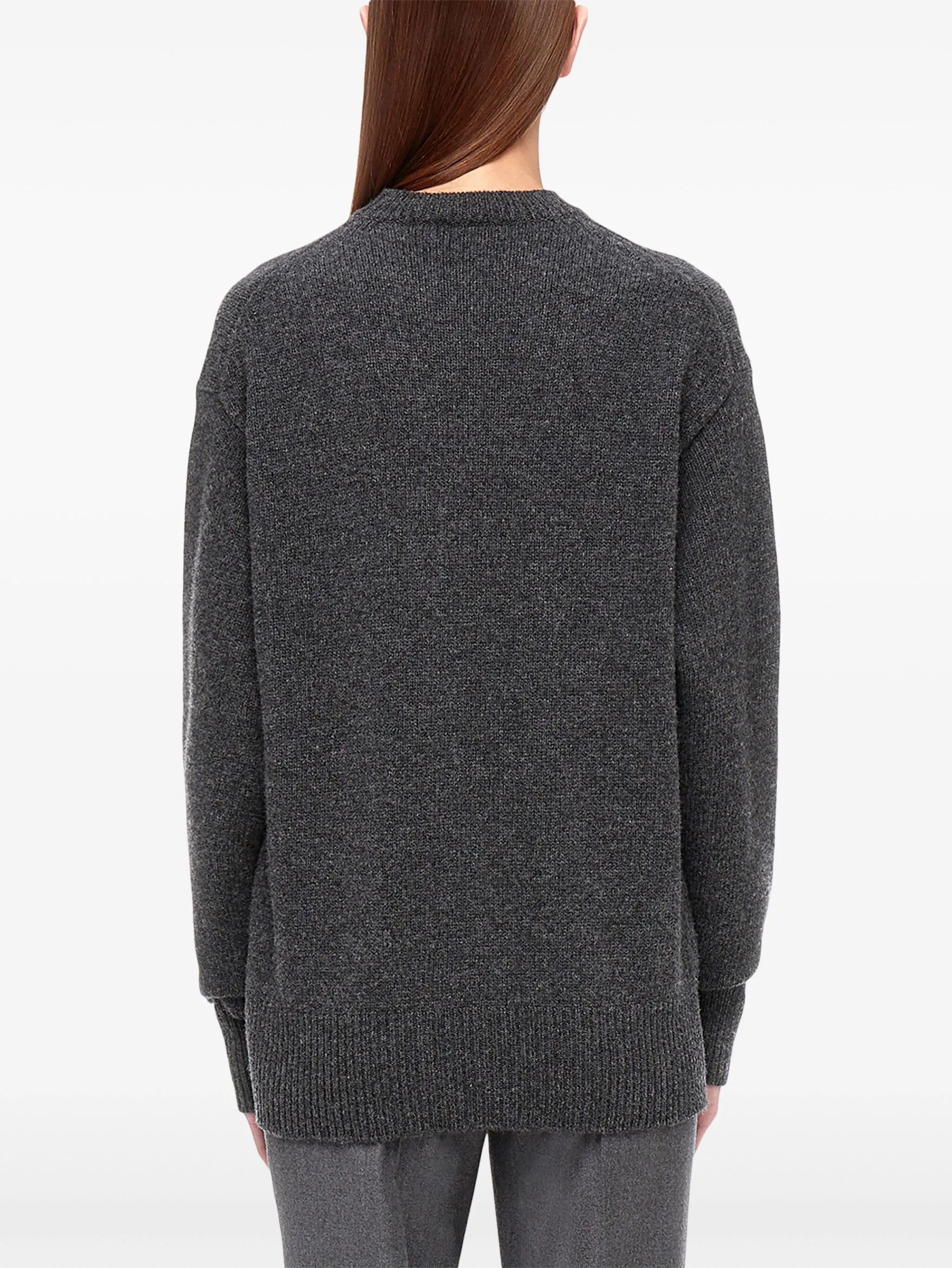 Salvatore Ferragamo o1s1rm0526 Virgin Wool Sweater in Grey Size XS / US 0-2 / IT 36-38 - 4 Thumbnail