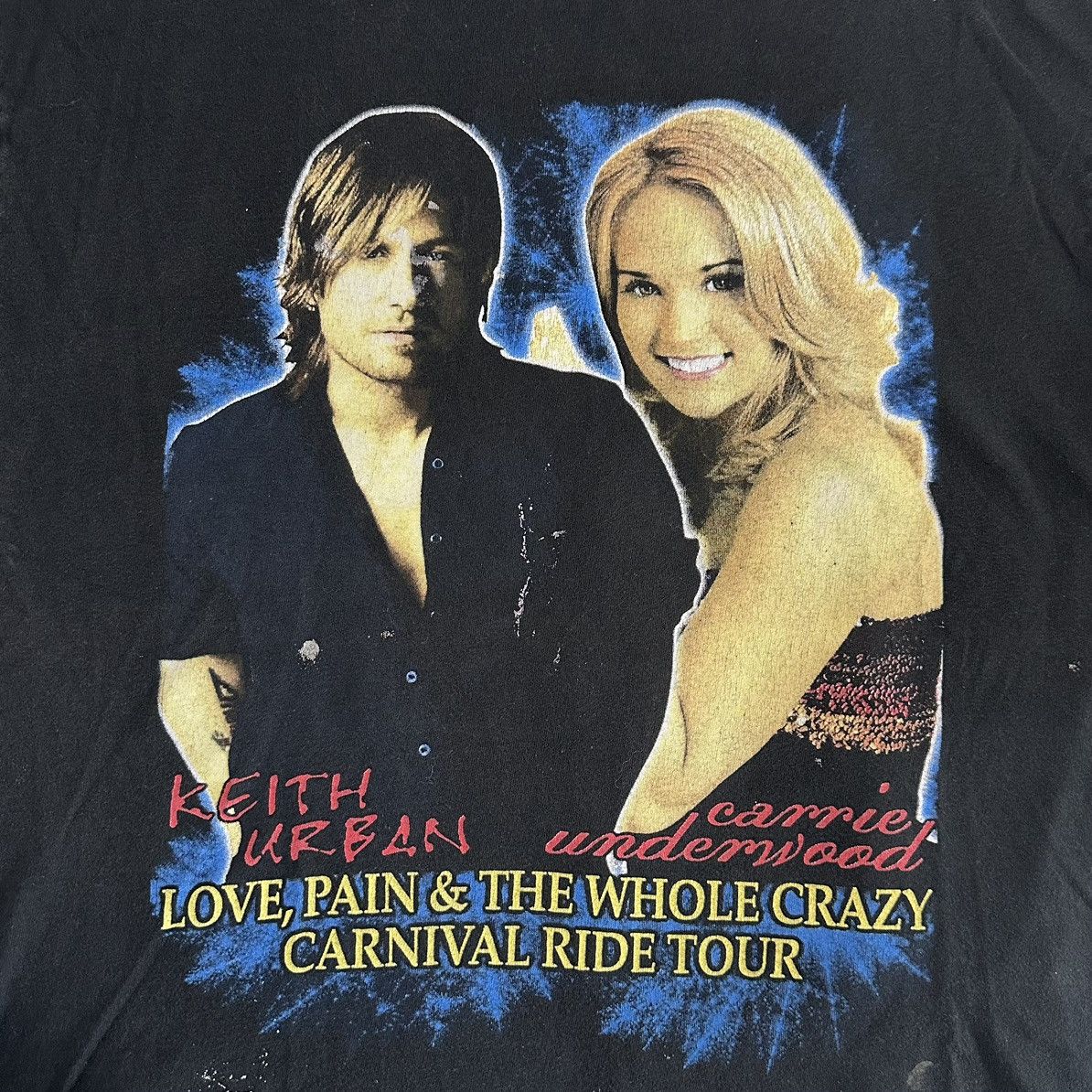 Vintage Keith Urban $ Carrie Underwood Tour Tee 2008 Size US M / EU 48-50 / 2 - 2 Thumbnail